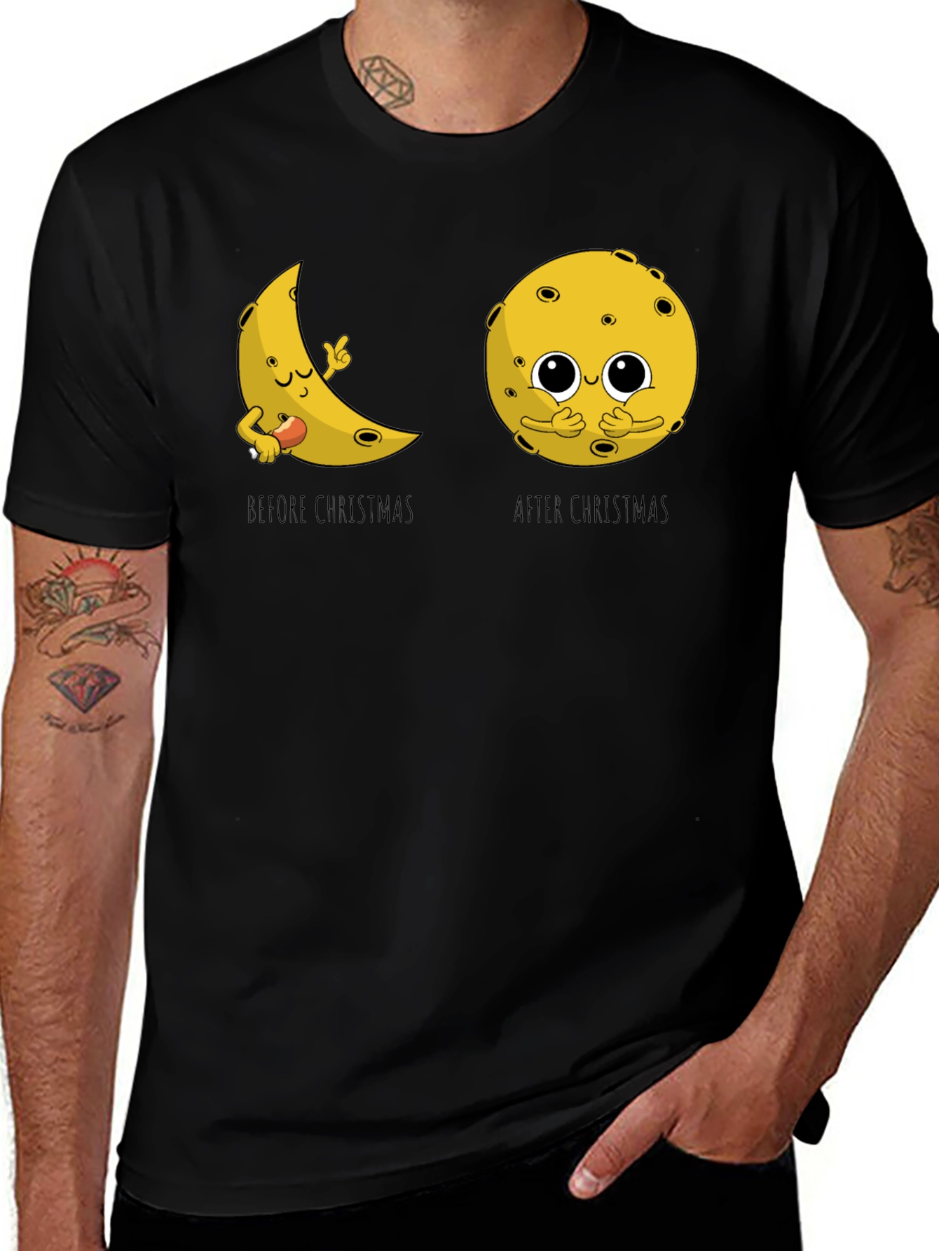Variant 3 of Funny Christmas Moon Graphic Tee