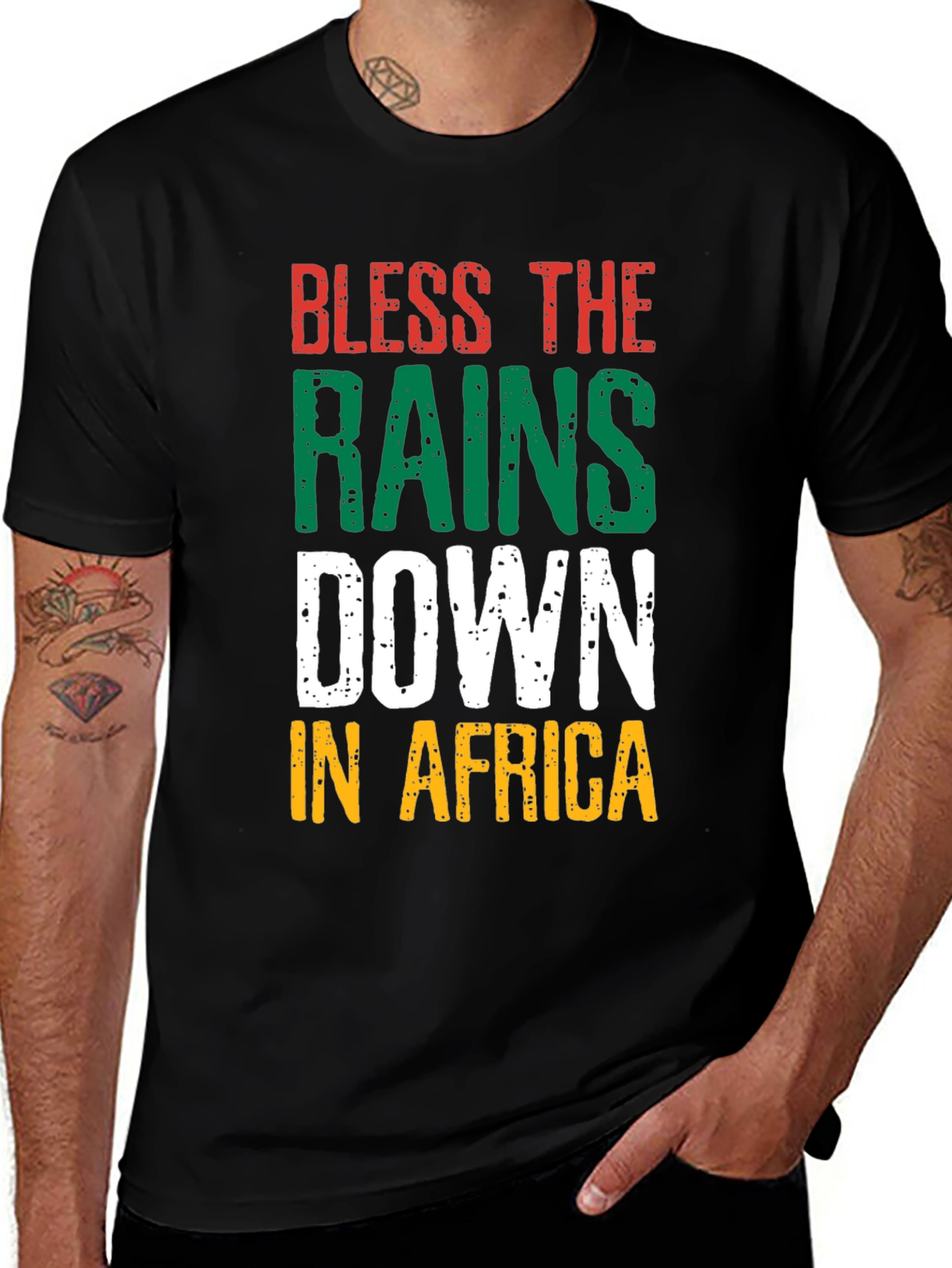 Variant 16 of Bless the Rains in Africa T-Shirt - Novelty Graphic Tee
