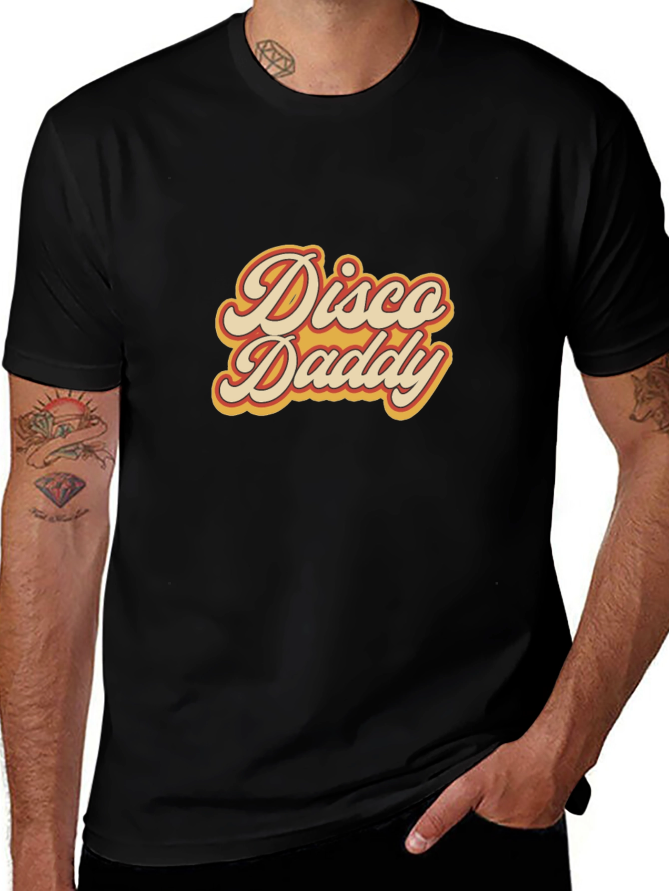 Variant 23 of Disco Daddy Retro Graphic Tee - Black
