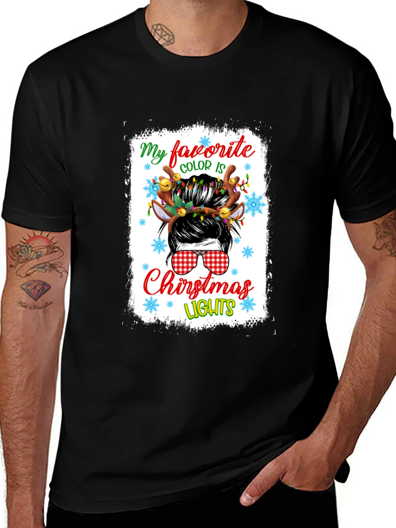 Festive Christmas Lights T-Shirt