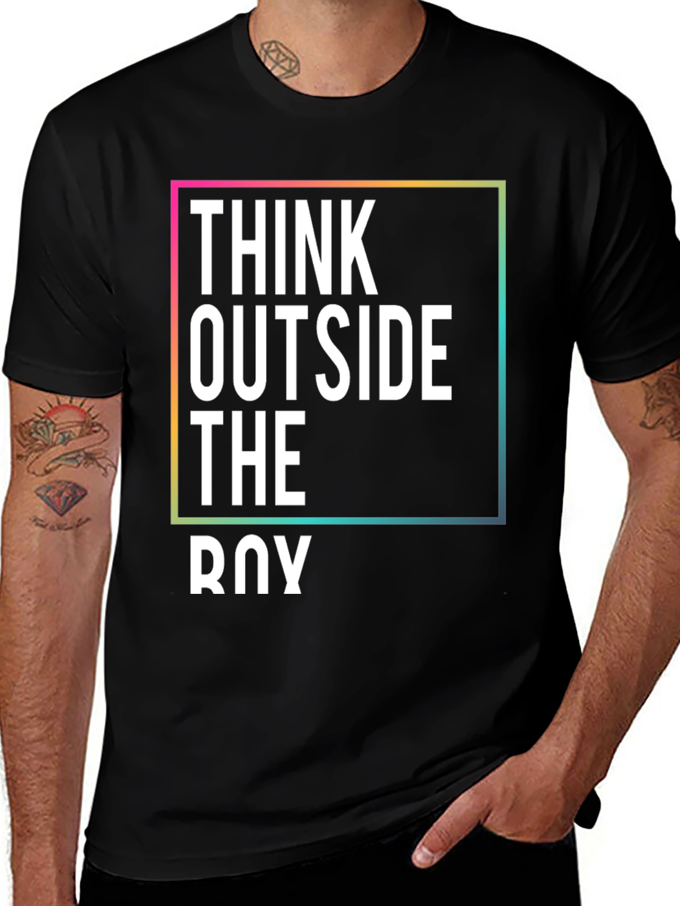 Variant 2 of Think Outside the Box Graphic Tee
