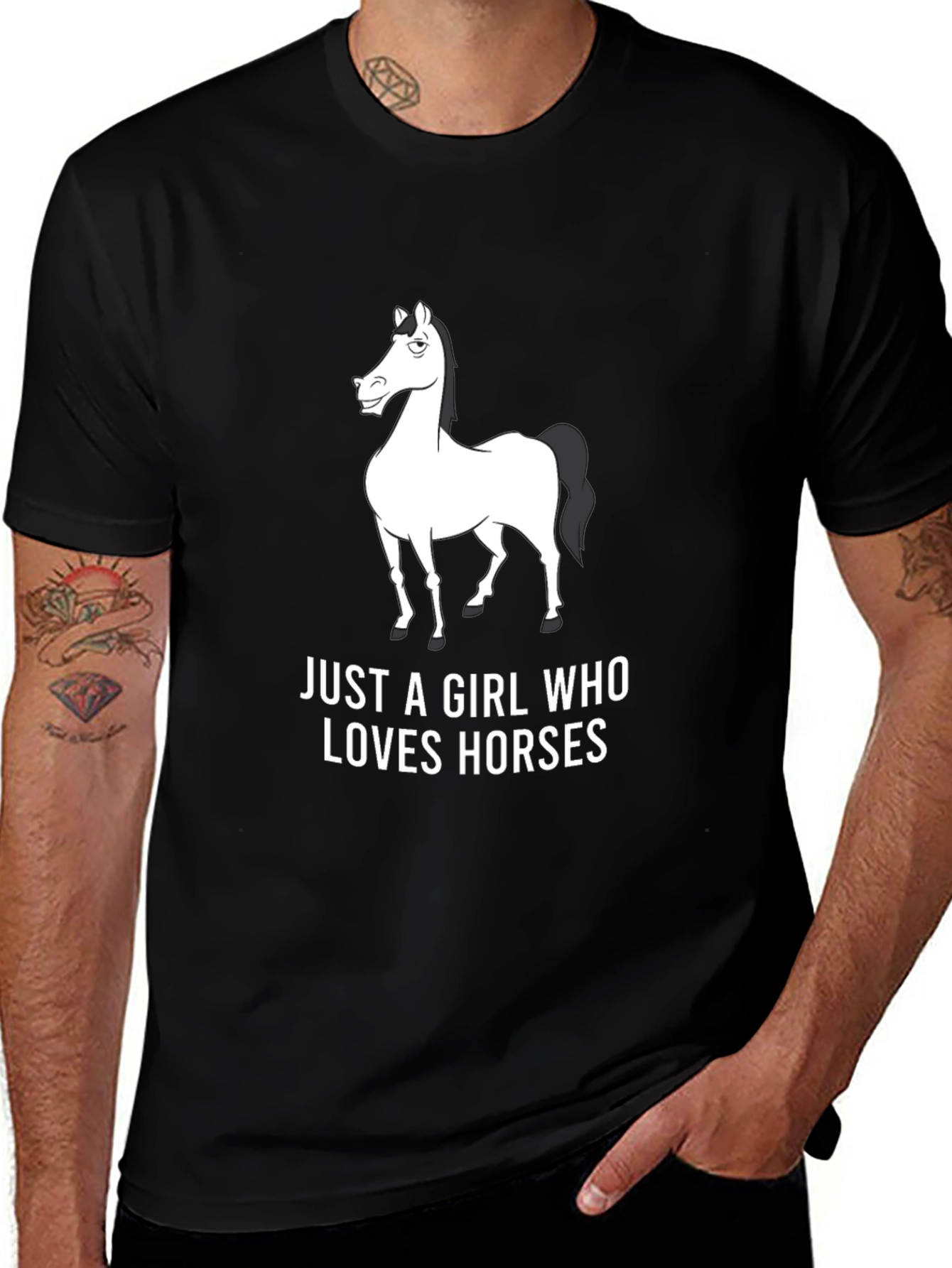 Variant 19 of Horse Lover Graphic Tee - Black Unisex T-Shirt