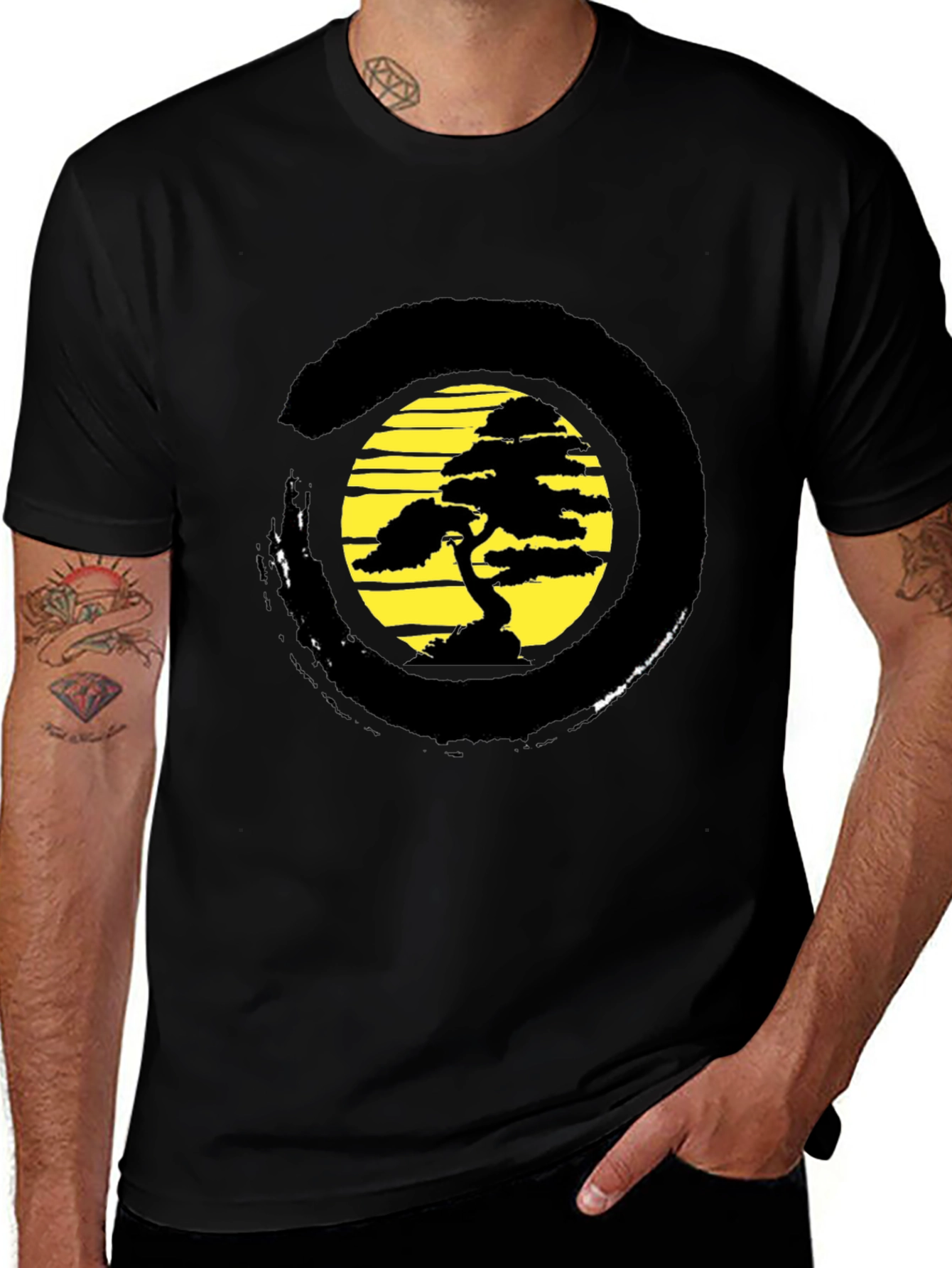 Variant 18 of Zen Bonsai Tree Graphic T-Shirt - Relaxed Fit