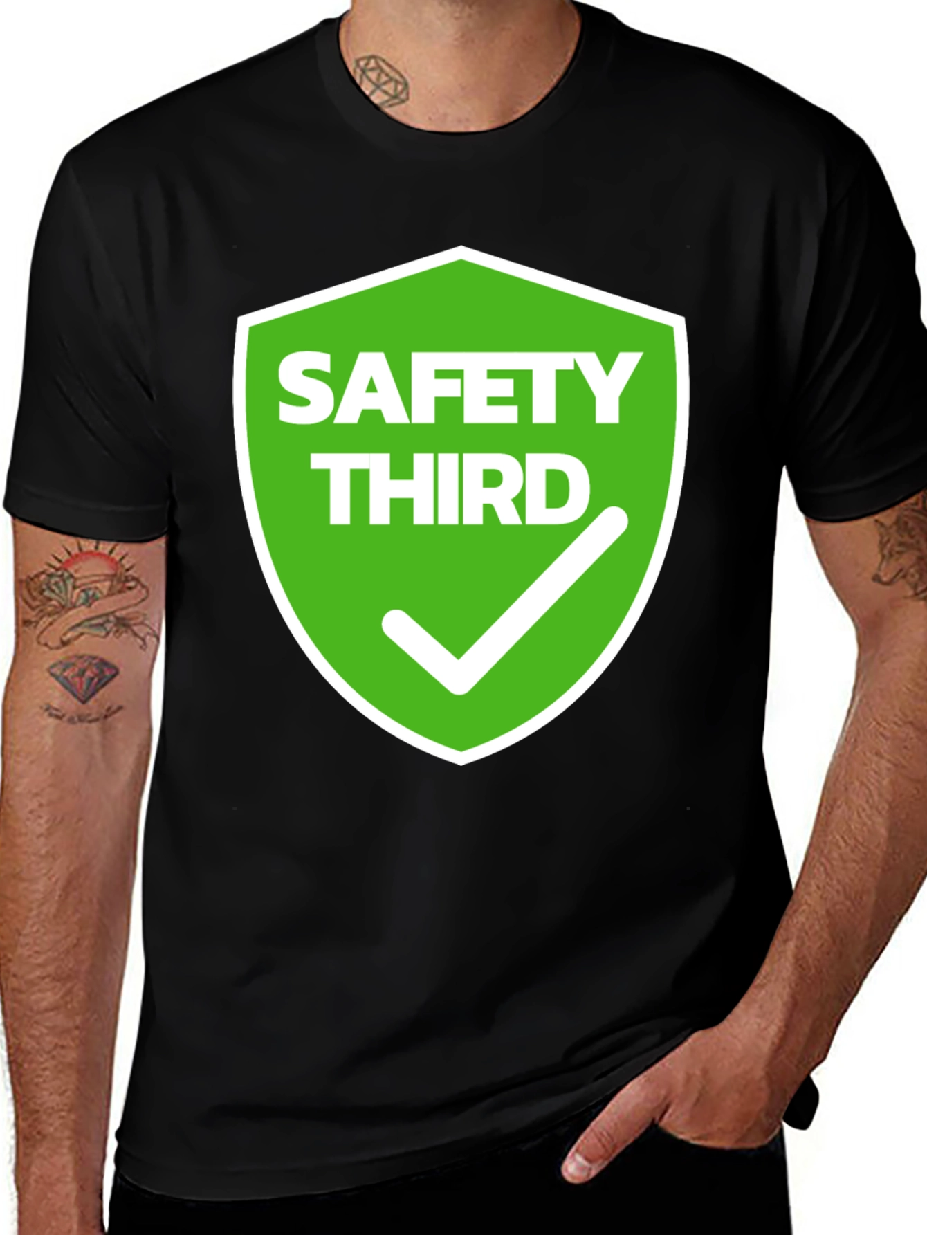 Variant 9 of Safety Third T-Shirt - Humorous Graphic Tee