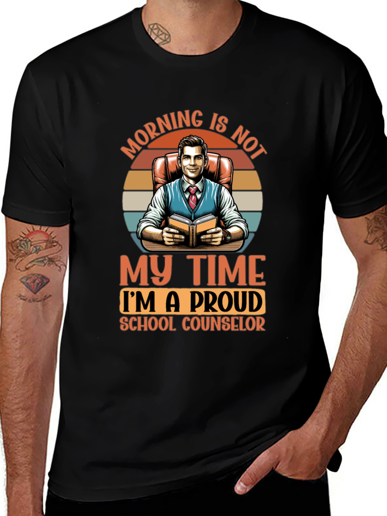 Variant 10 of Proud School Counselor T-Shirt - Morning Is Not My Time