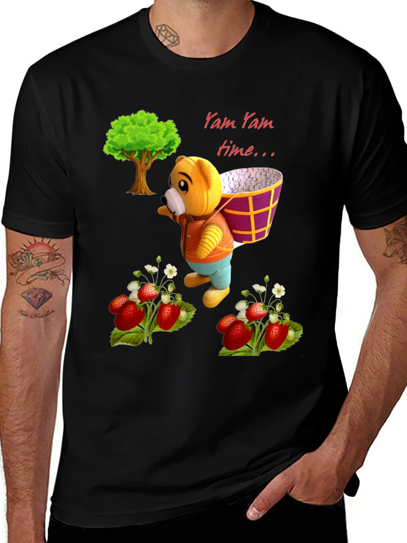 Variant 21 of Yam Time Bear Tee: Cute Graphic T-Shirt