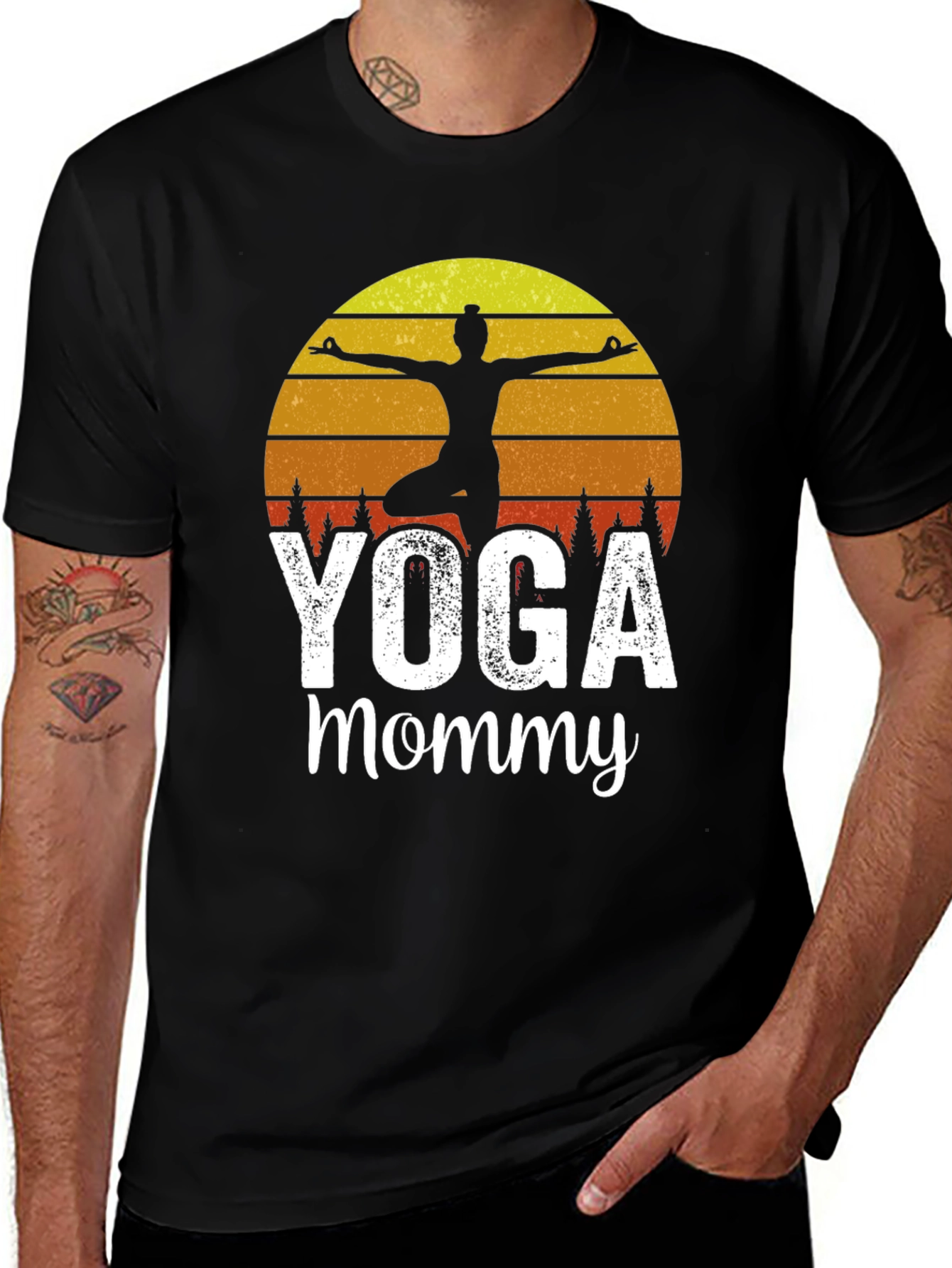 Variant 20 of Yoga Mommy Black T-Shirt