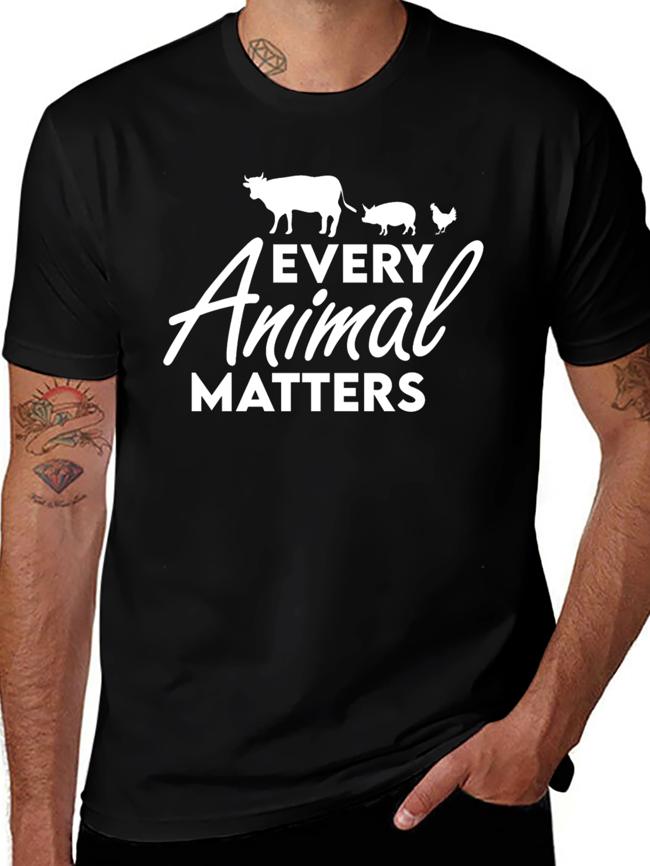 Variant 28 of Every Animal Matters Graphic Tee Vegan Shirt