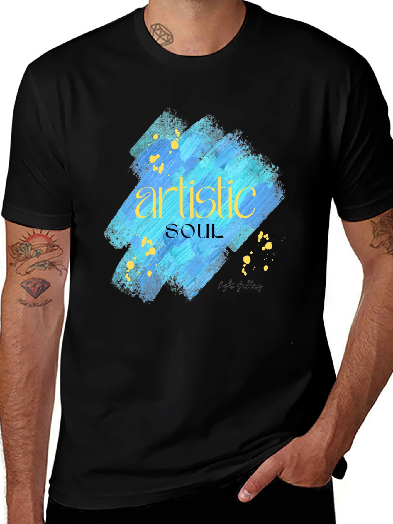 Artistic Soul Graphic Black T-Shirt