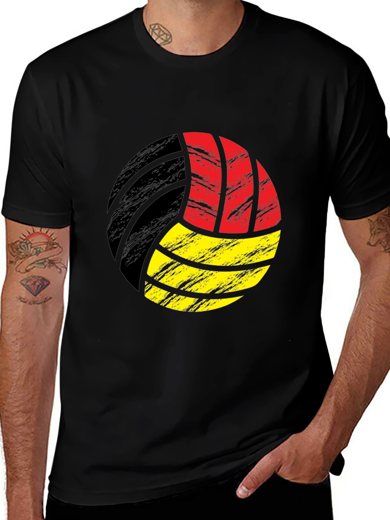 Variant 11 of Germany Flag Volleyball Graphic T-Shirt