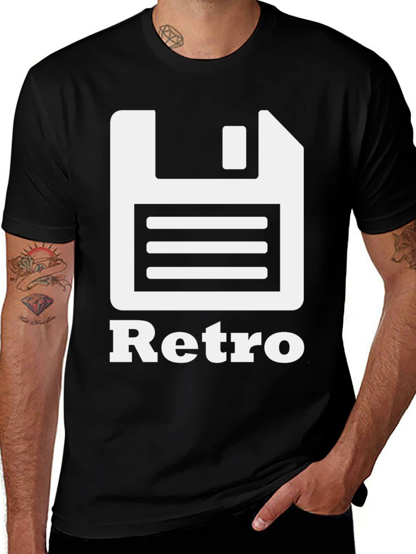 Variant 21 of Retro Floppy Disk T-Shirt - Vintage Tech Style
