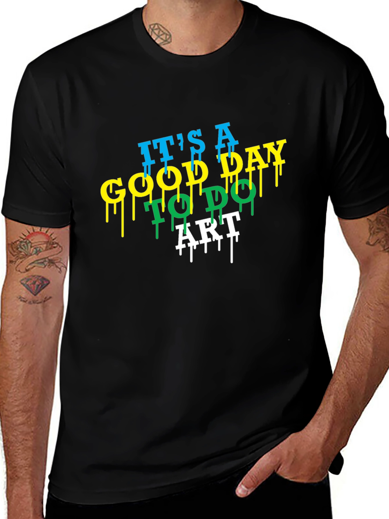 Variant 22 of It's A Good Day to Do Art Men's Black T-Shirt