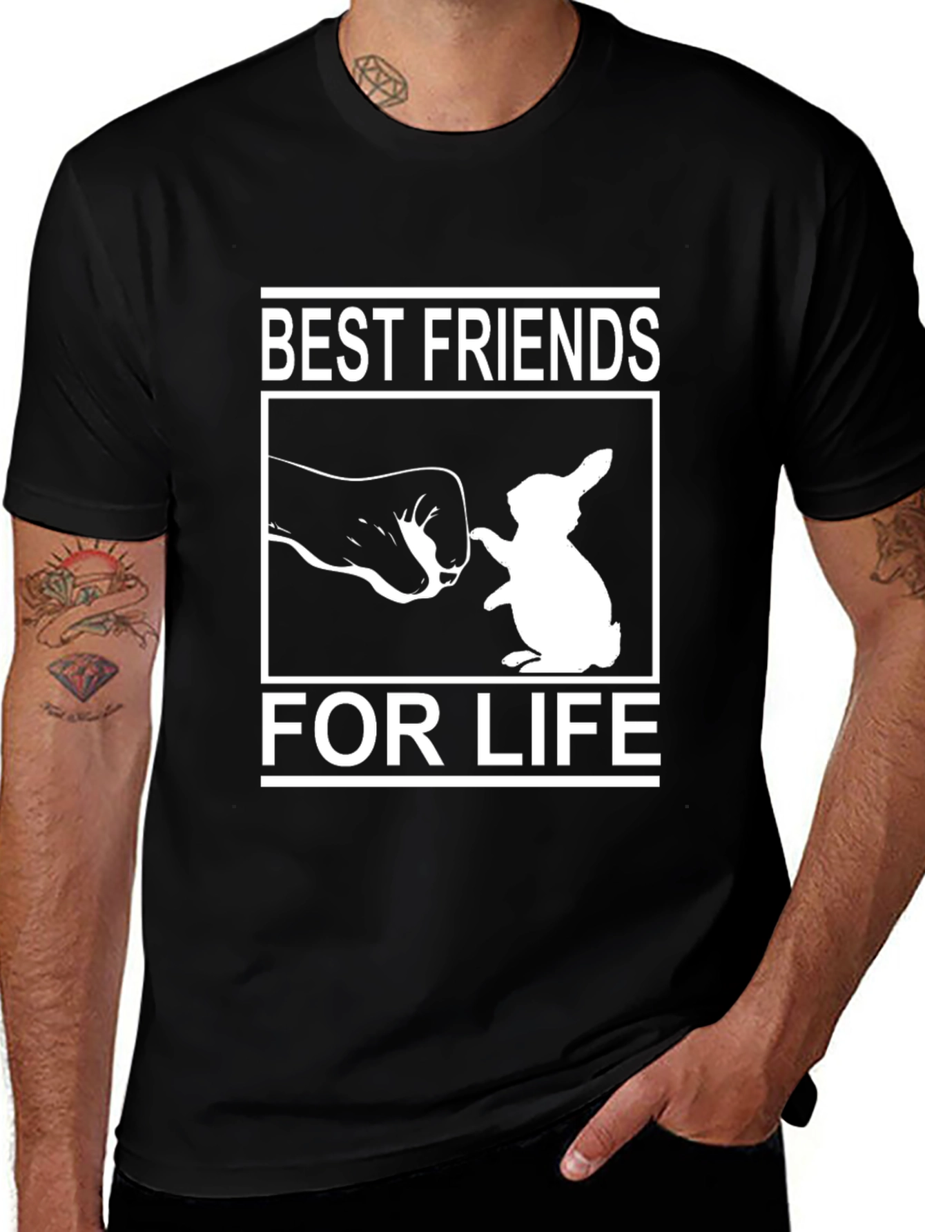 Best Friends For Life T-Shirt - Rabbit Design