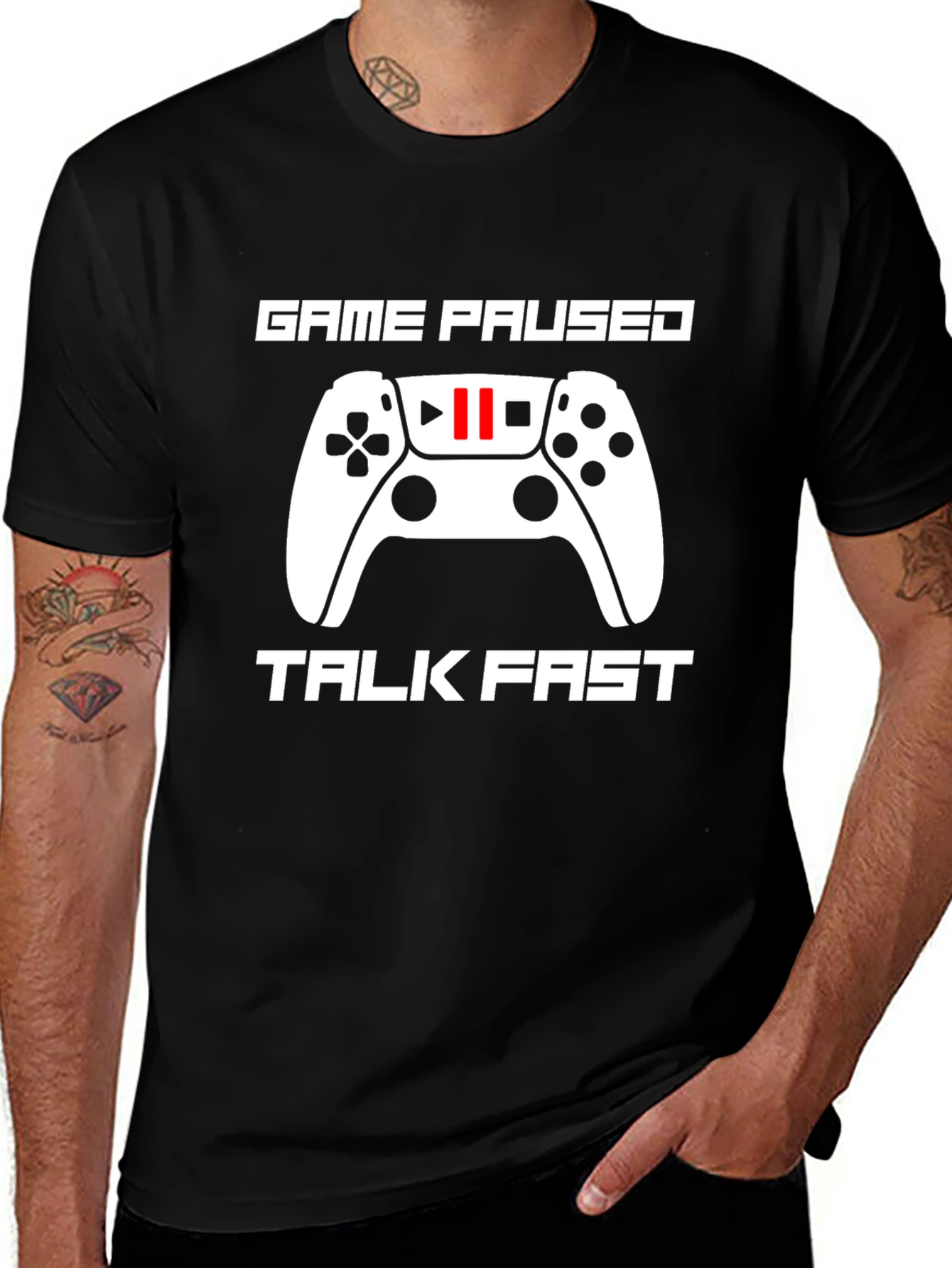 Game Paused Talk Fast T-Shirt for Gamers