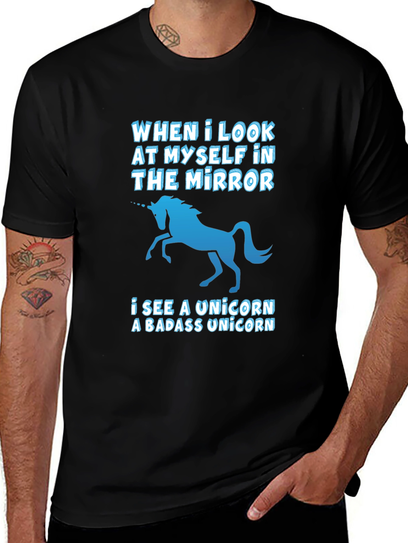 Variant 7 of Unicorn Graphic T-Shirt - Badass Design