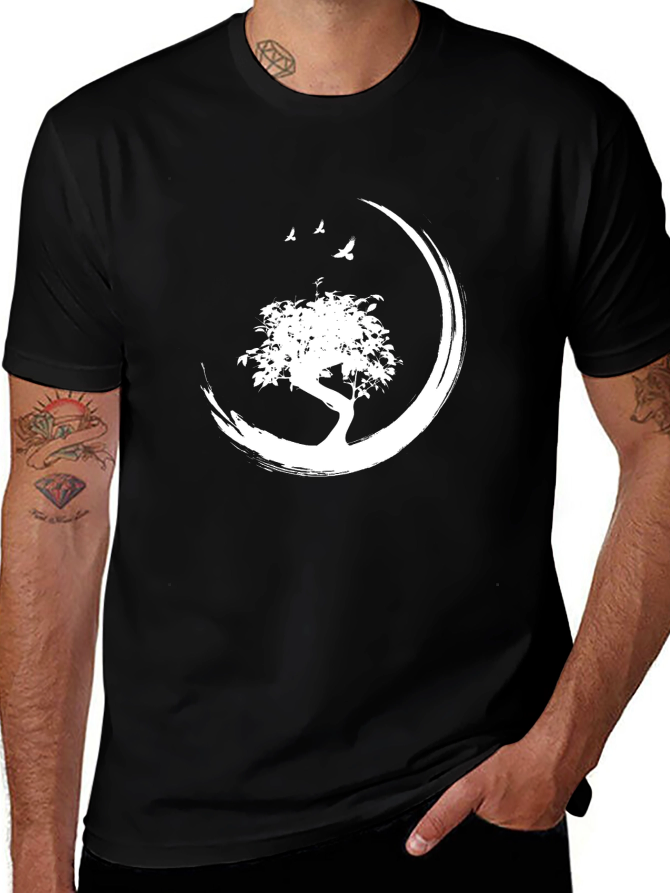 Variant 13 of Zen Tree Graphic Tee - Nature Inspired Shirt