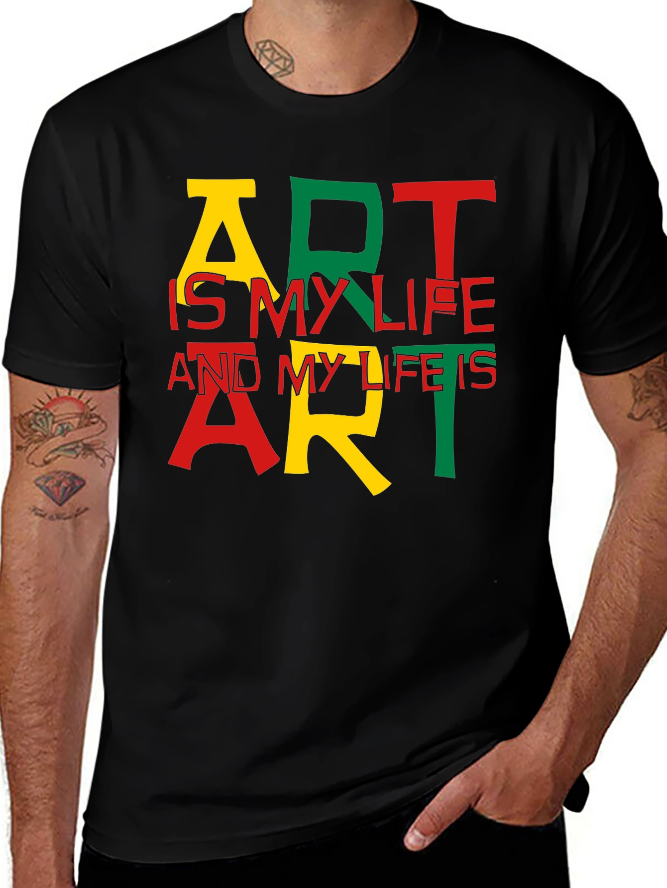 Variant 29 of Art is My Life T-Shirt - Black Graphic Tee
