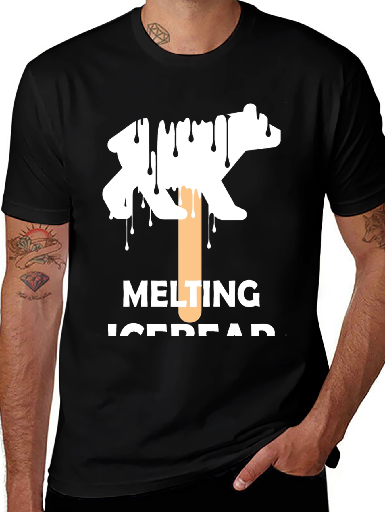 Variant 15 of Melting Icebear Graphic T-Shirt - Climate Awareness