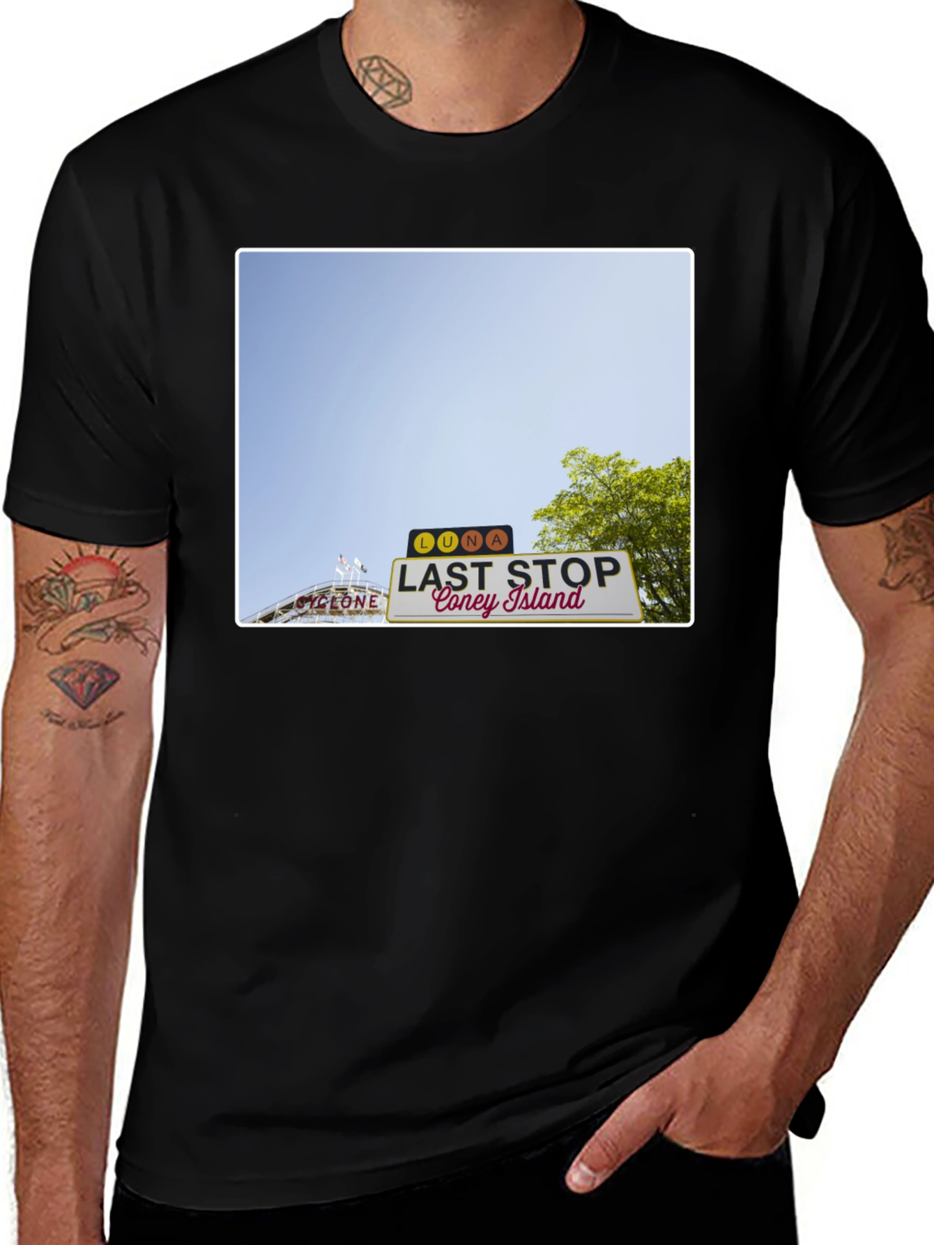 Variant 23 of Last Stop Coney Island Black T-Shirt