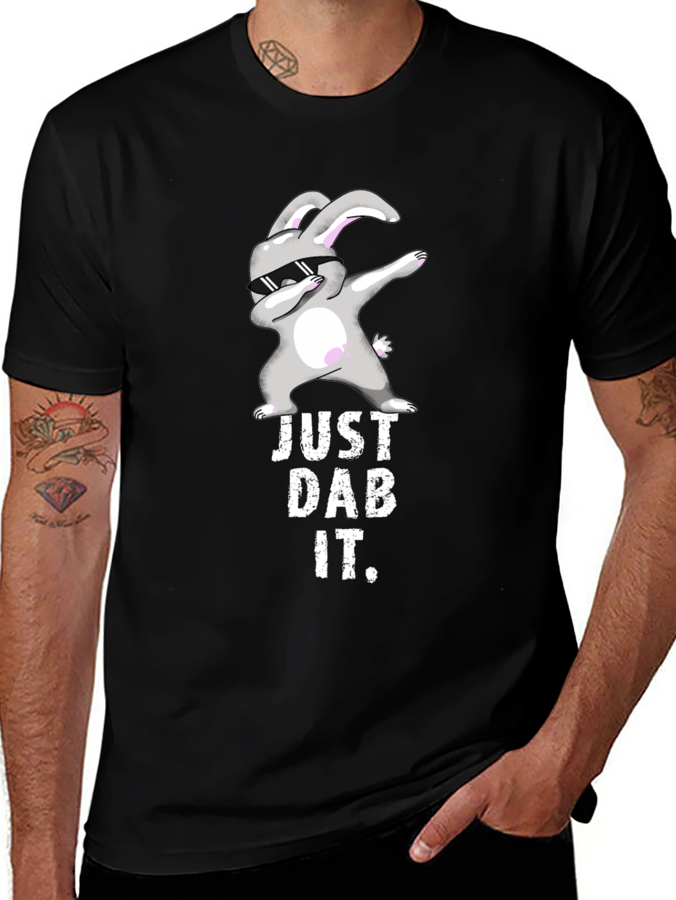 Variant 17 of Just Dab It T-Shirt | Funny Rabbit Dab Dance Tee