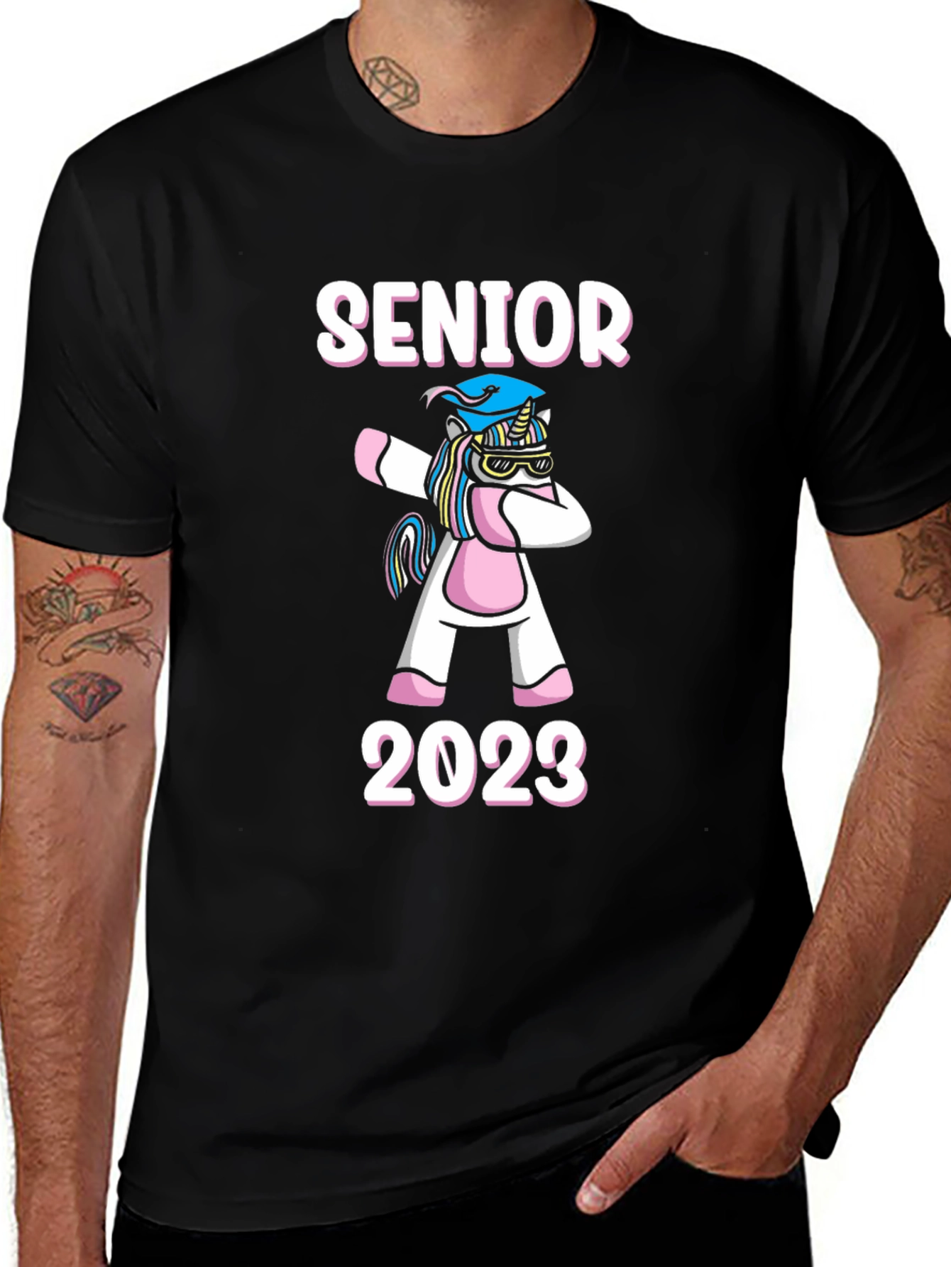 Variant 27 of Senior 2023 Unicorn Dabbing Graduation T-Shirt