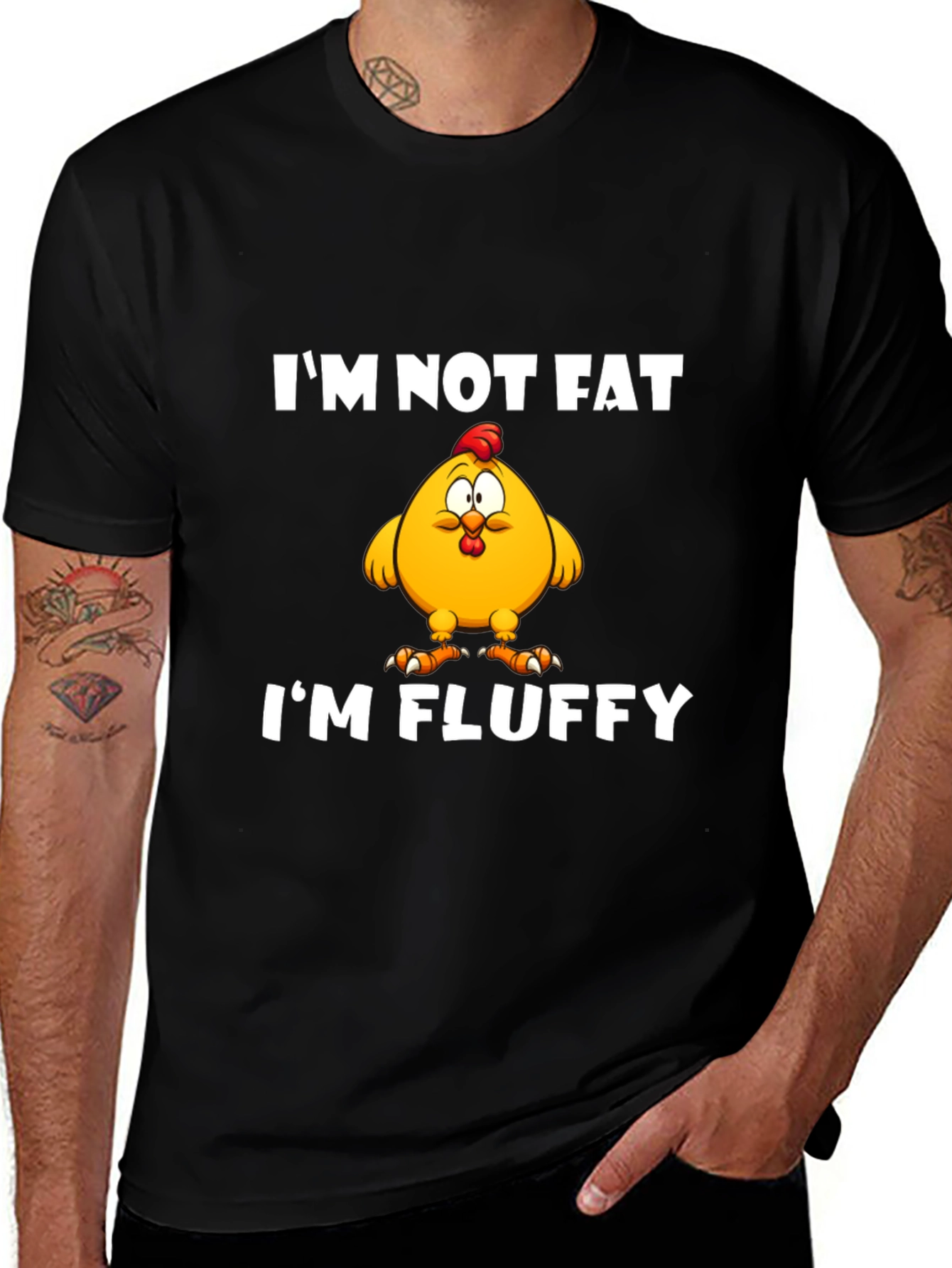Variant 10 of Funny Chicken T-Shirt - I'm Not Fat, I'm Fluffy