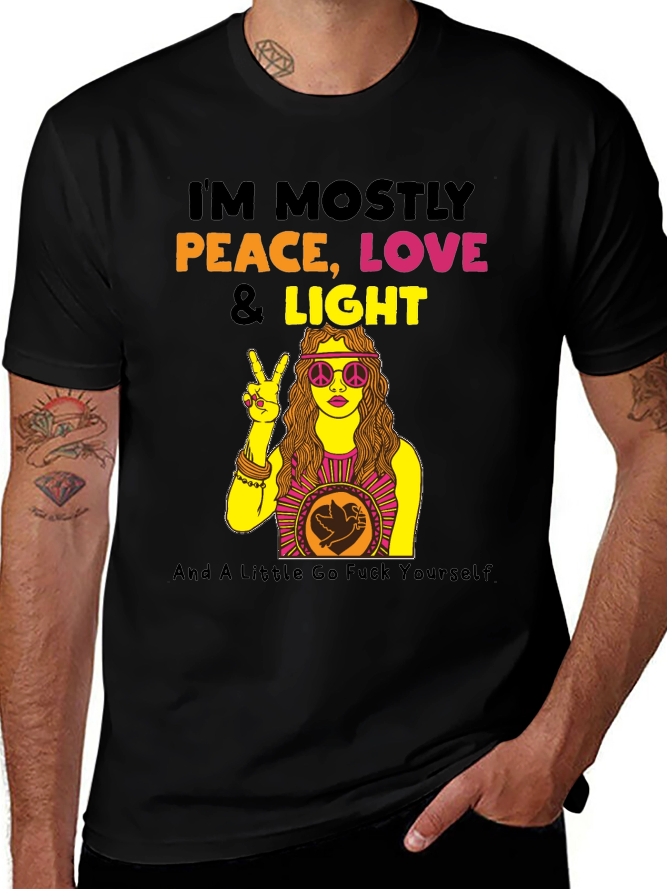 Variant 18 of Peace, Love & Light Graphic T-Shirt
