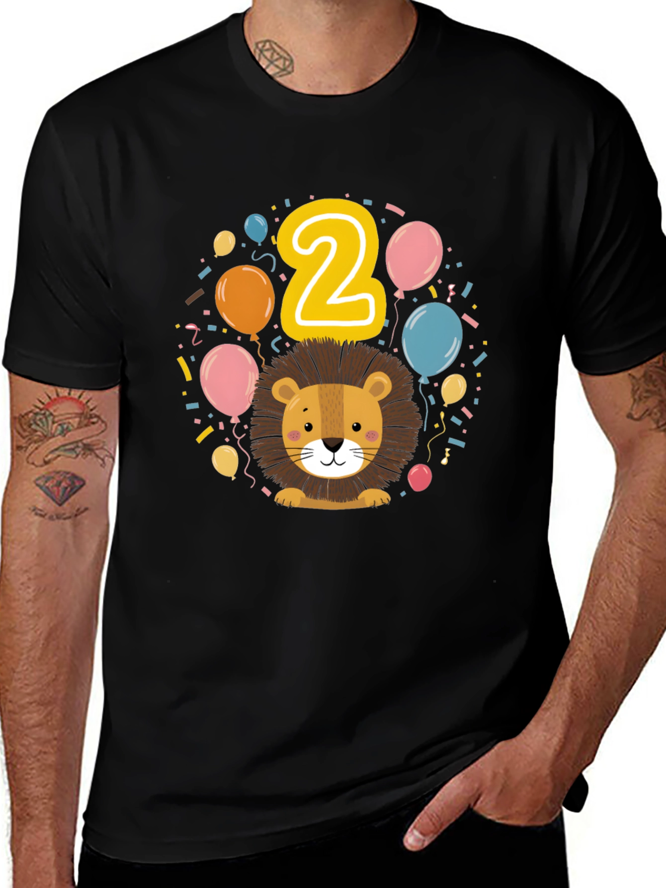 Variant 23 of Kids 2nd Birthday Lion T-Shirt