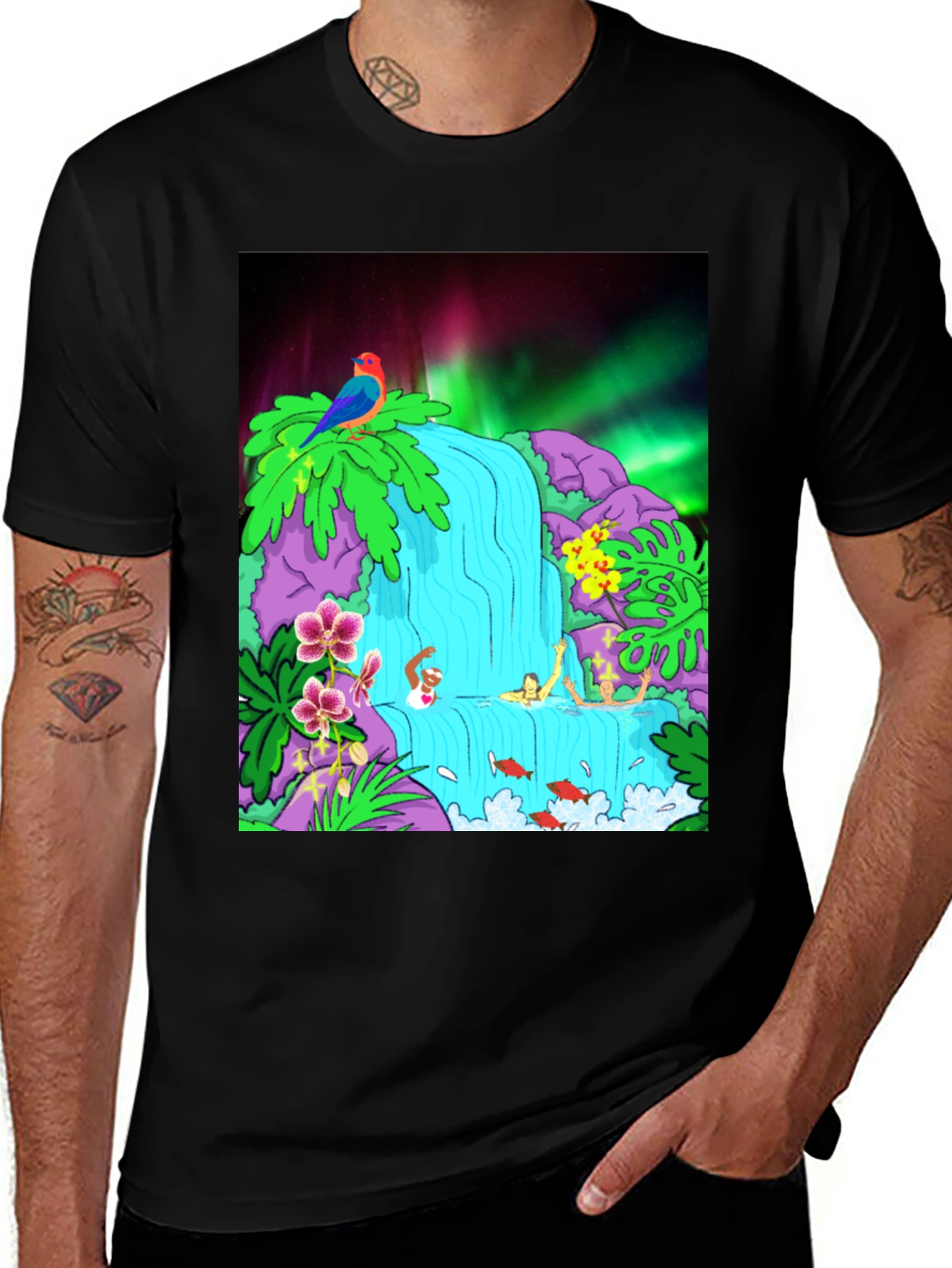 Variant 19 of Tropical Waterfall Graphic Tee
