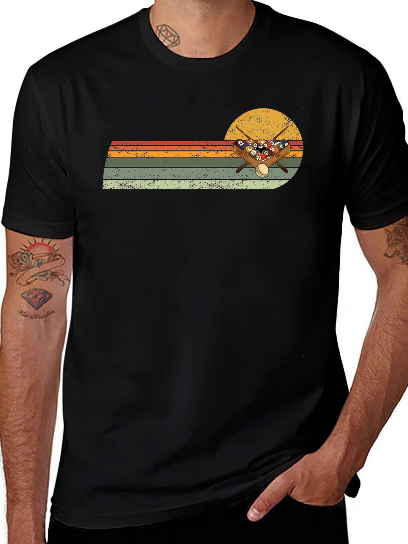 Variant 29 of Retro Billiards Sunset Graphic Tee