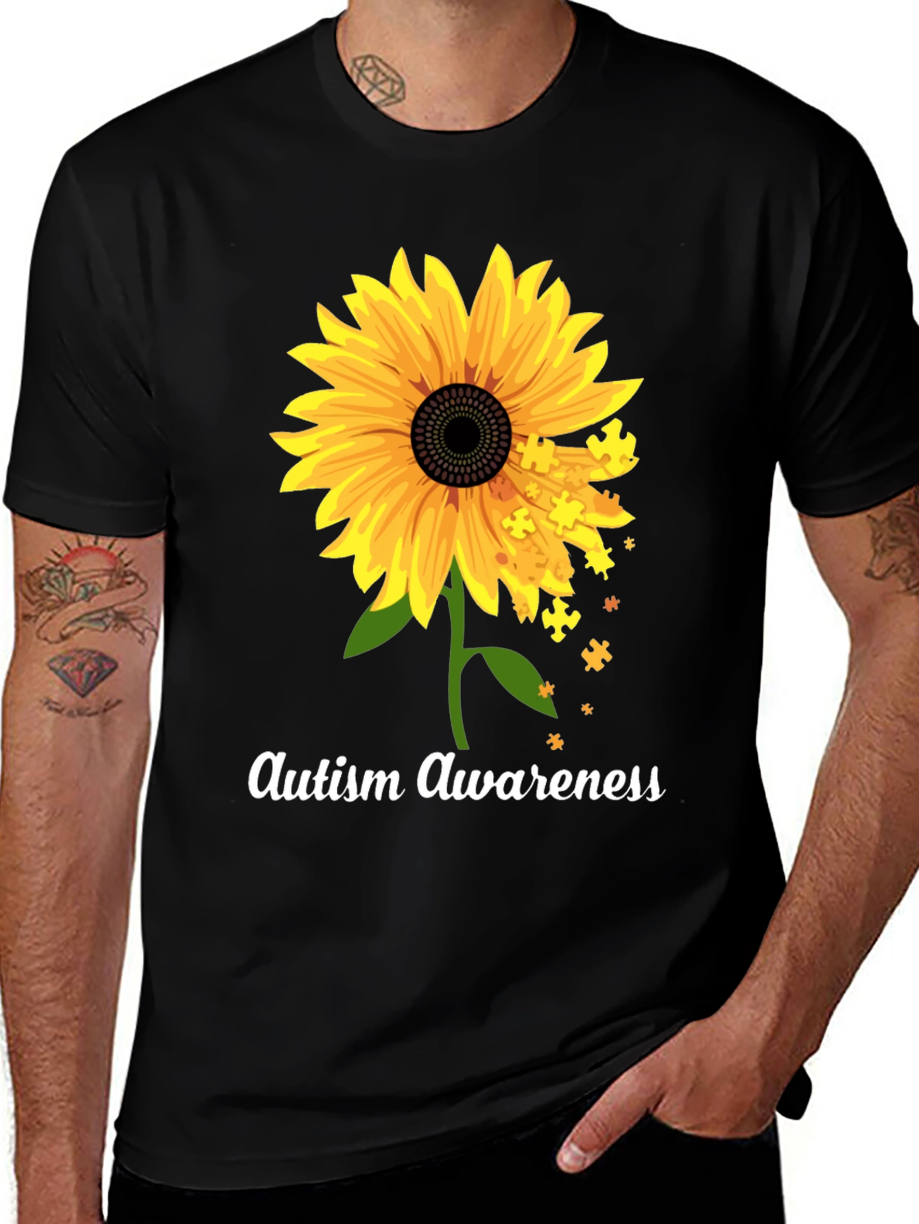 Autism Awareness Sunflower T-Shirt