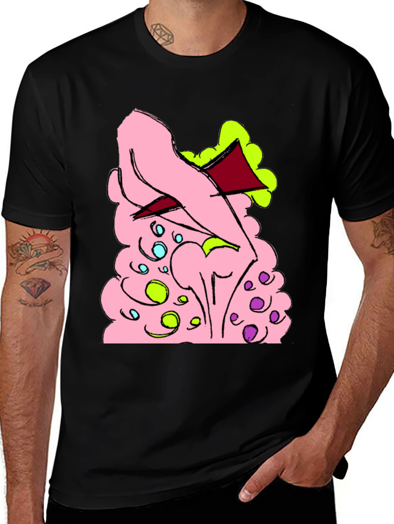 Variant 3 of Cartoon Style Graphic T-Shirt