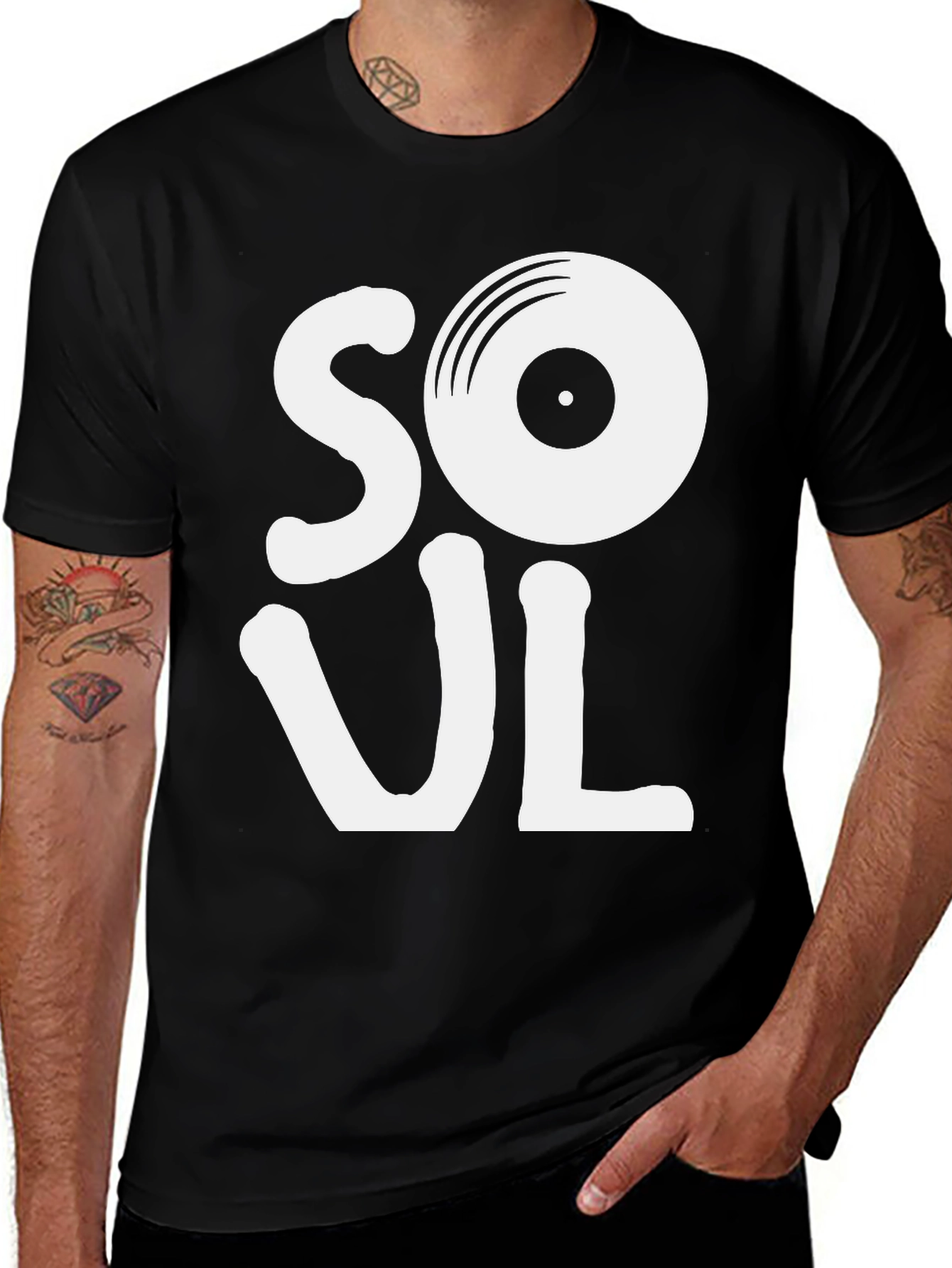 Variant 9 of Soul Music T-Shirt - Retro Vinyl Design