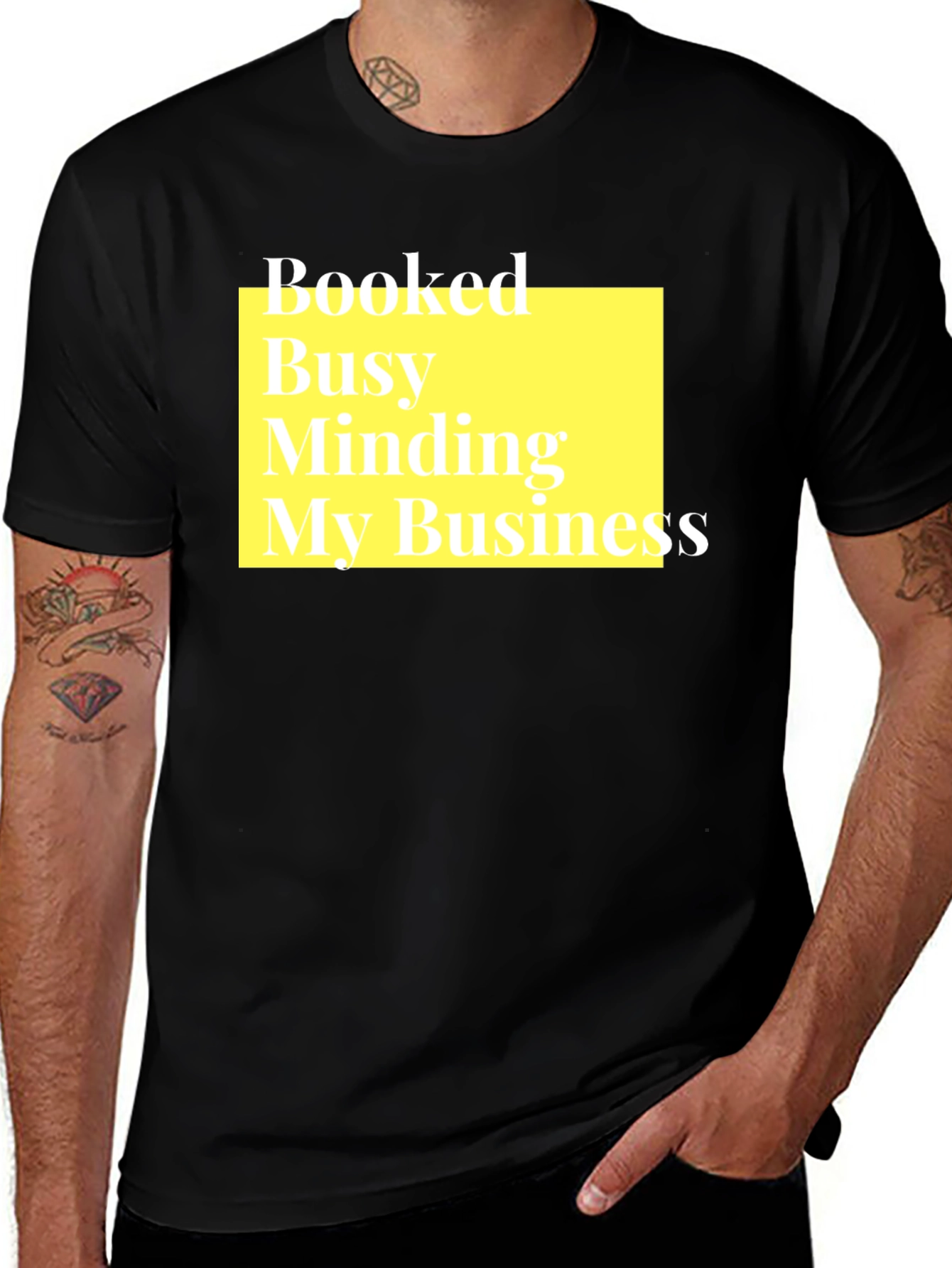 Variant 21 of Booked Busy Minding My Business Black T-Shirt