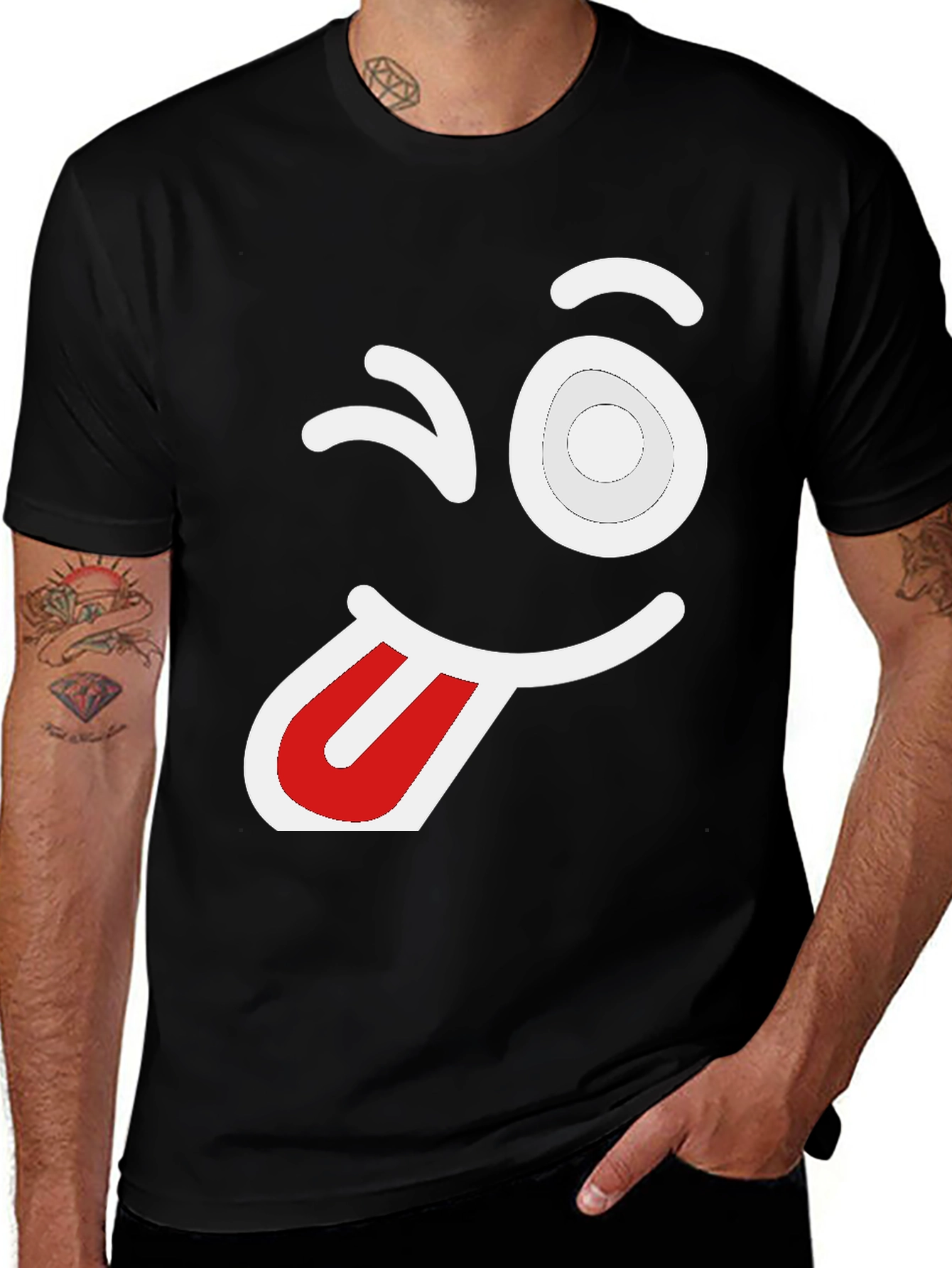 Variant 12 of Winking Face Graphic Tee - Fun & Playful