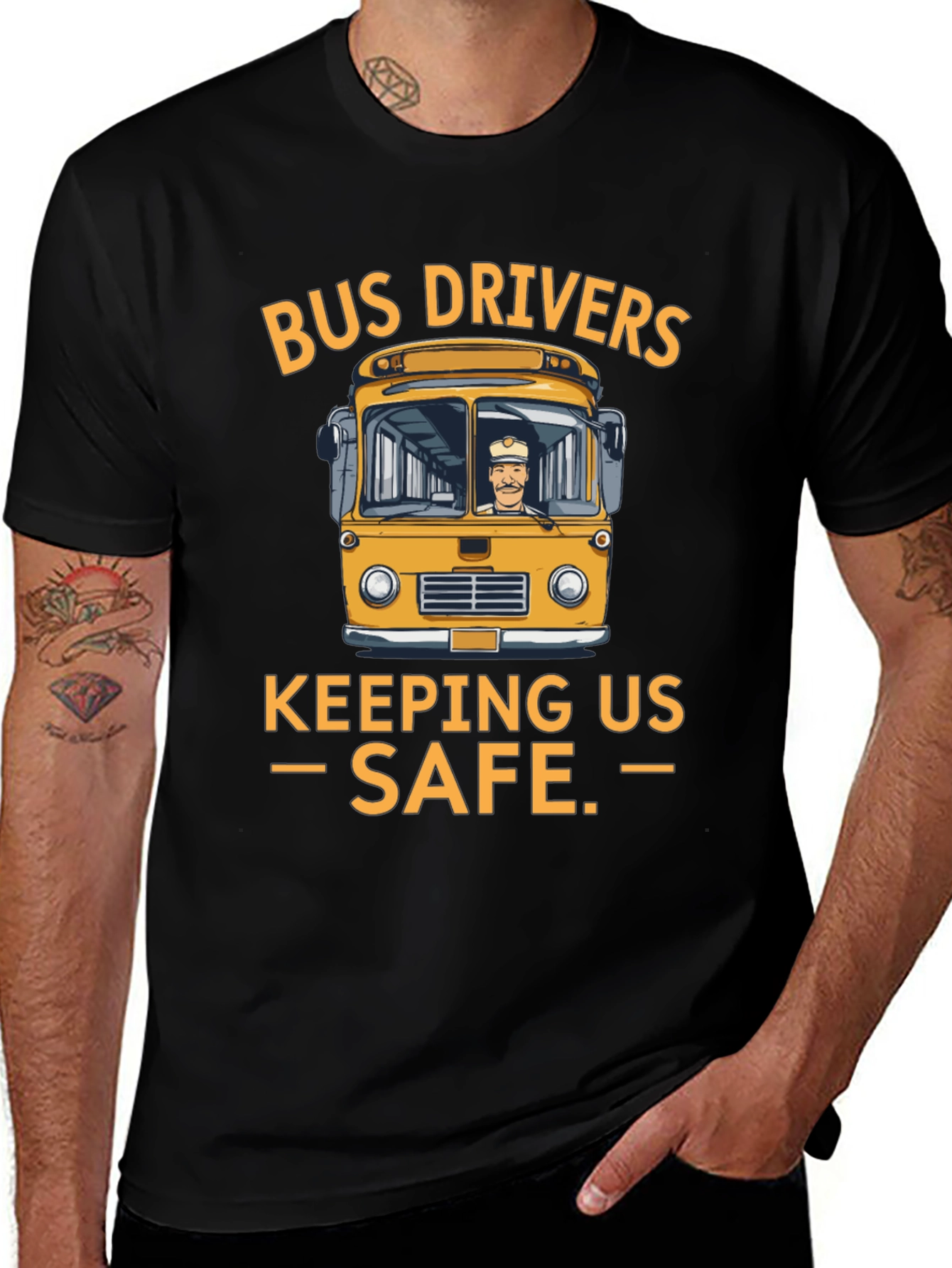 Bus Driver Appreciation T-Shirt - Keeping Us Safe