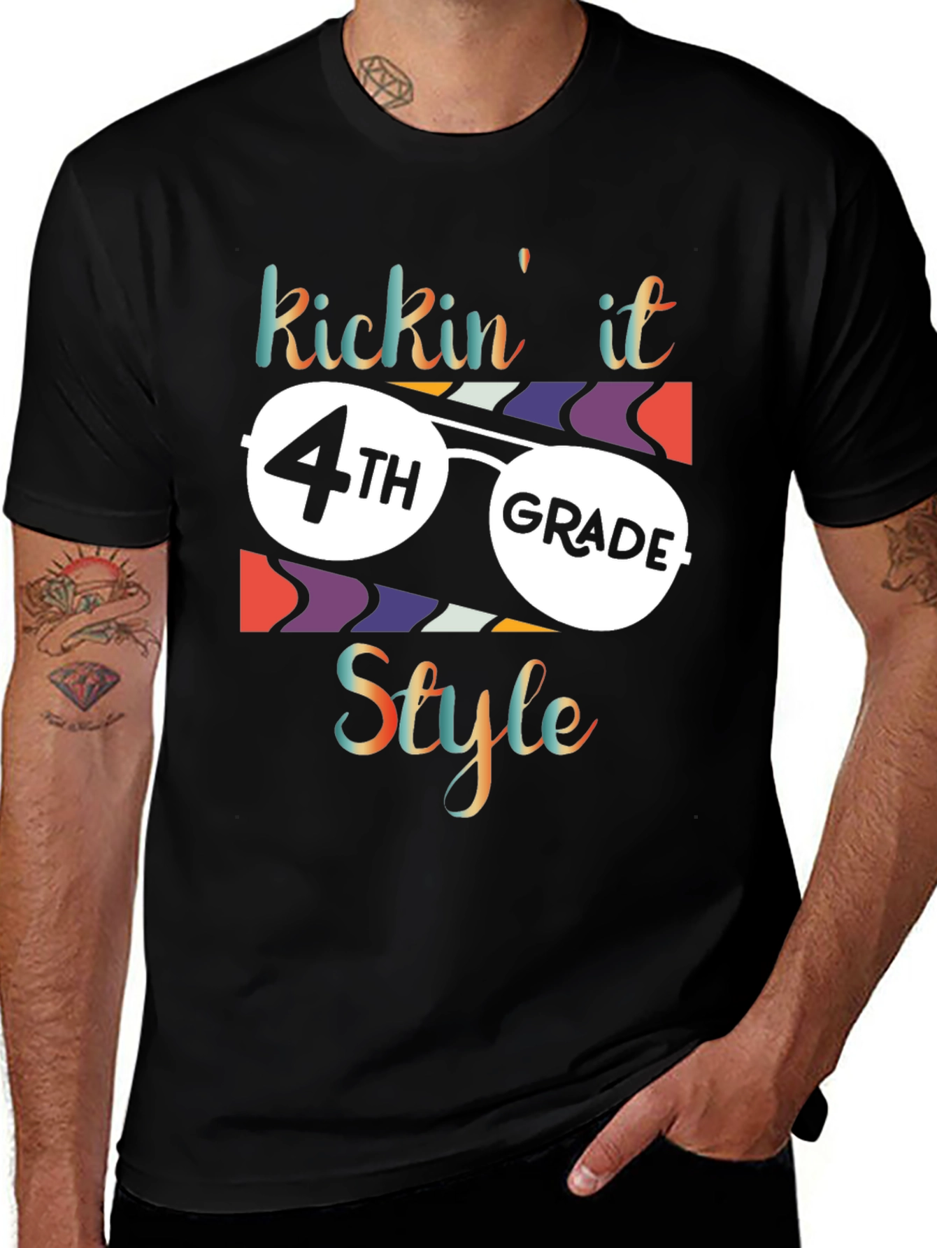 Kicking' It 4th Grade Style Graphic Tee