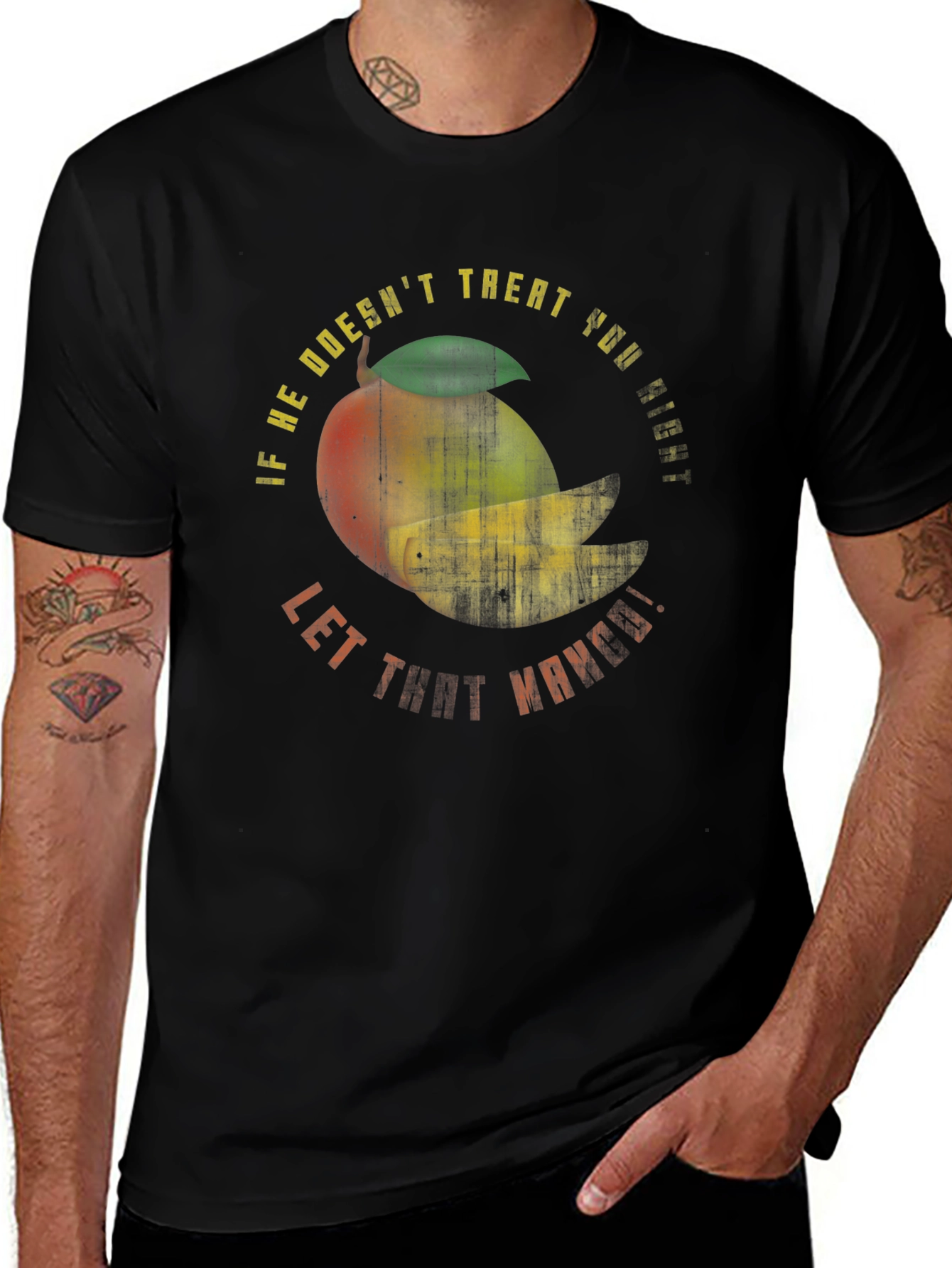 Variant 16 of Mango Humor Graphic Tee - Treat You Right
