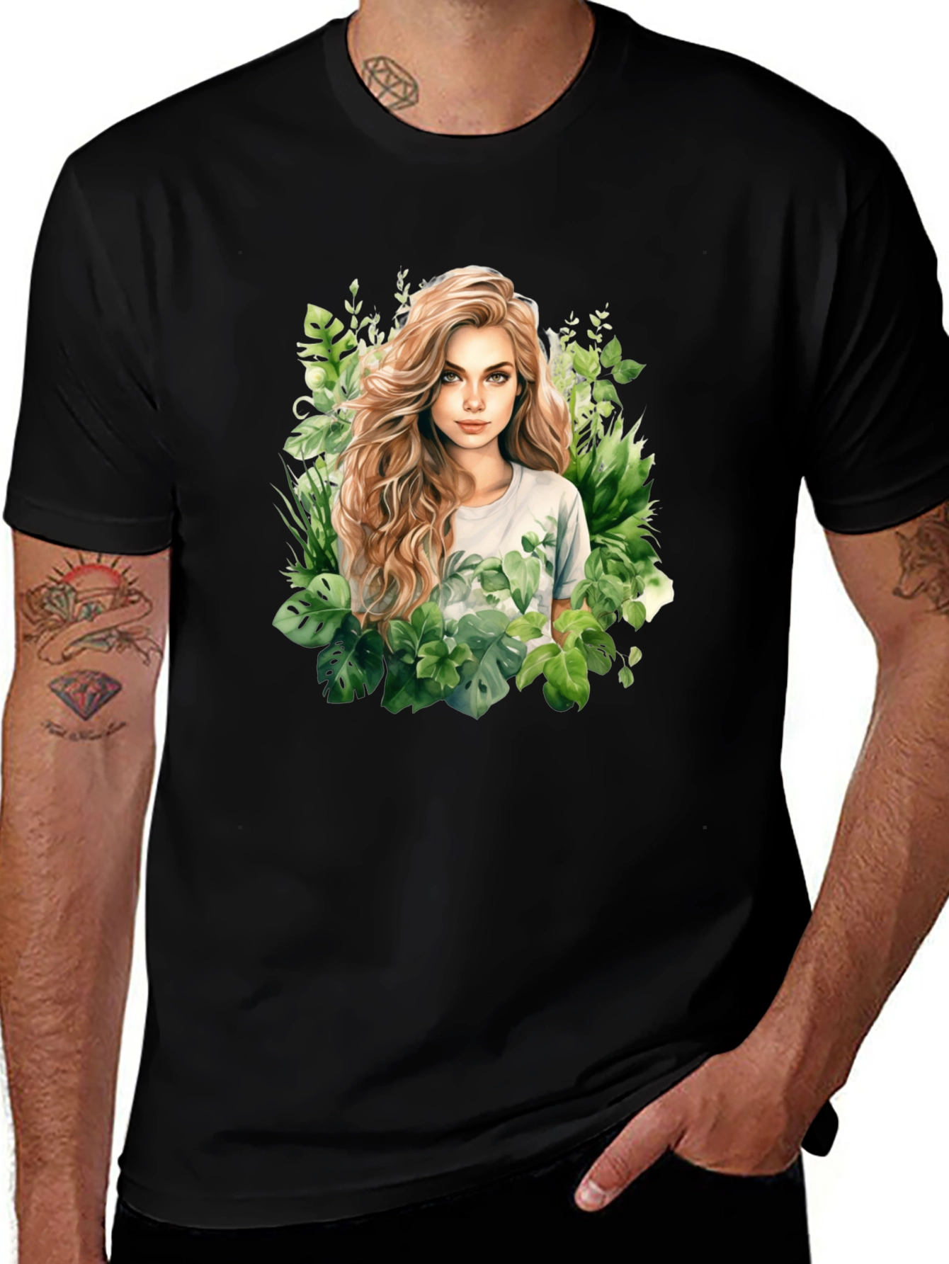 Variant 22 of Nature Girl Graphic T-Shirt - Black