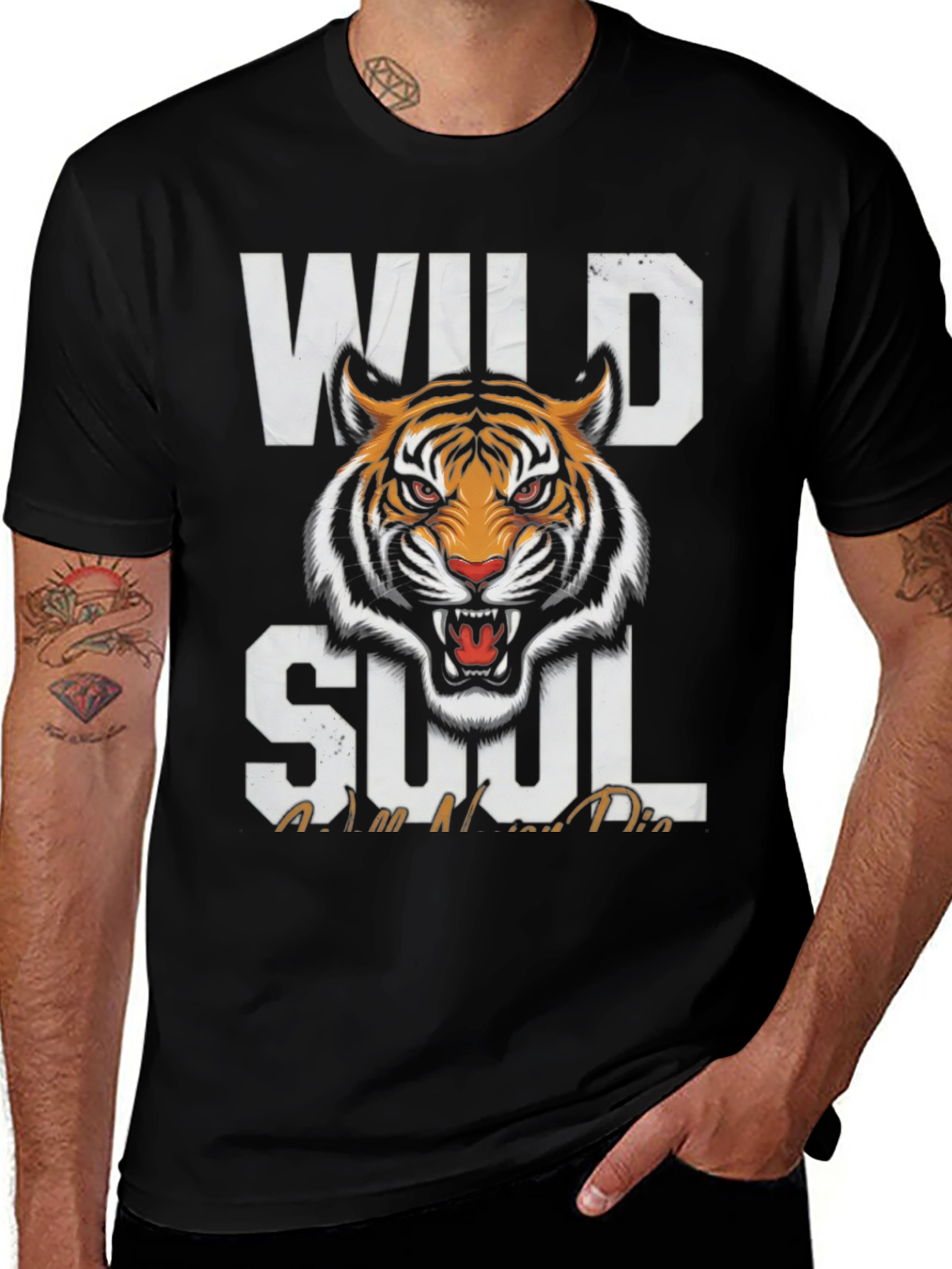 Variant 7 of Wild Soul Tiger Graphic T-Shirt - Bold Animal Print