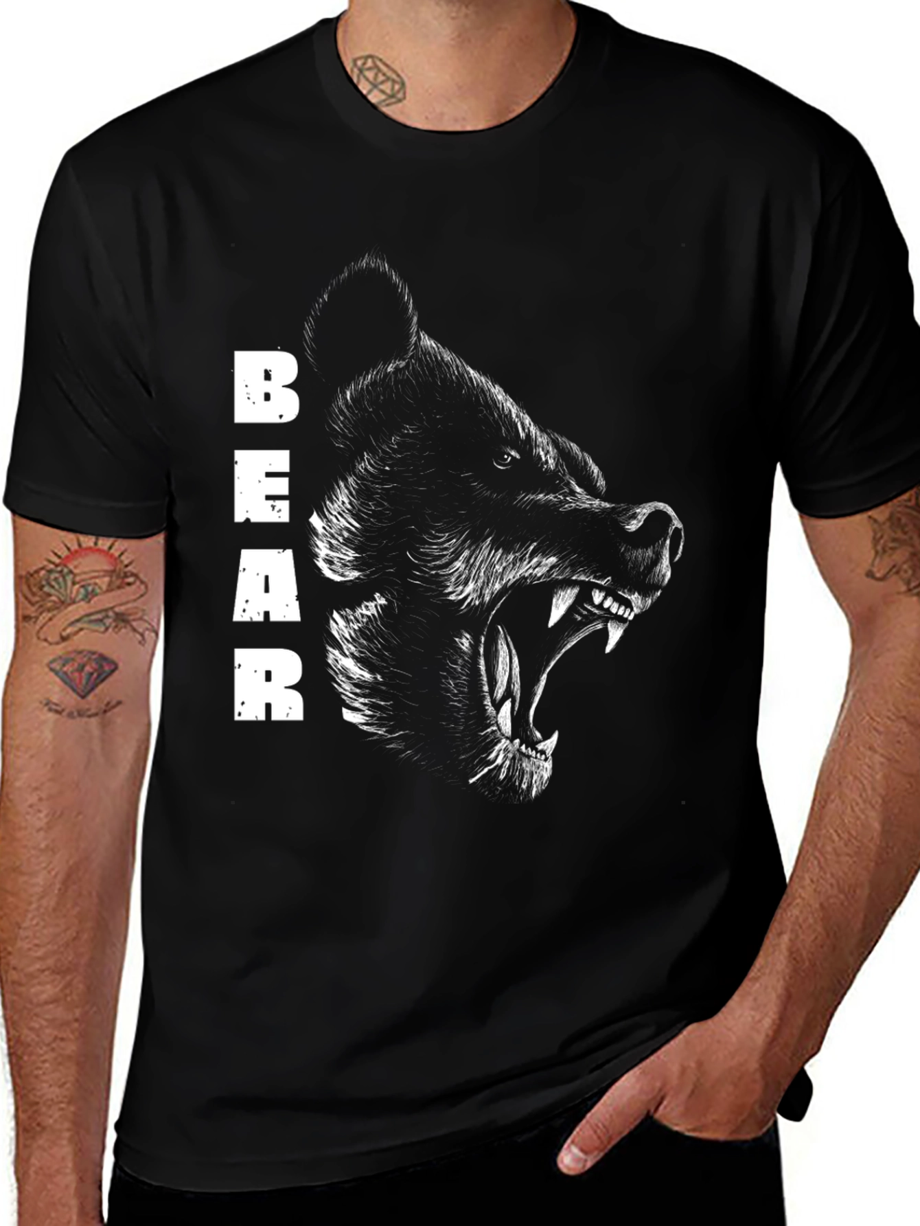 Variant 16 of Black Bear Graphic Tee - Men's T-Shirt