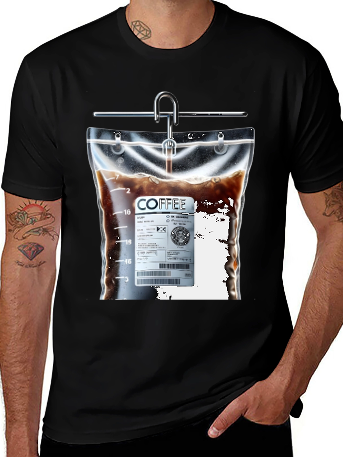 Variant 4 of Coffee Drip Bag Graphic Tee