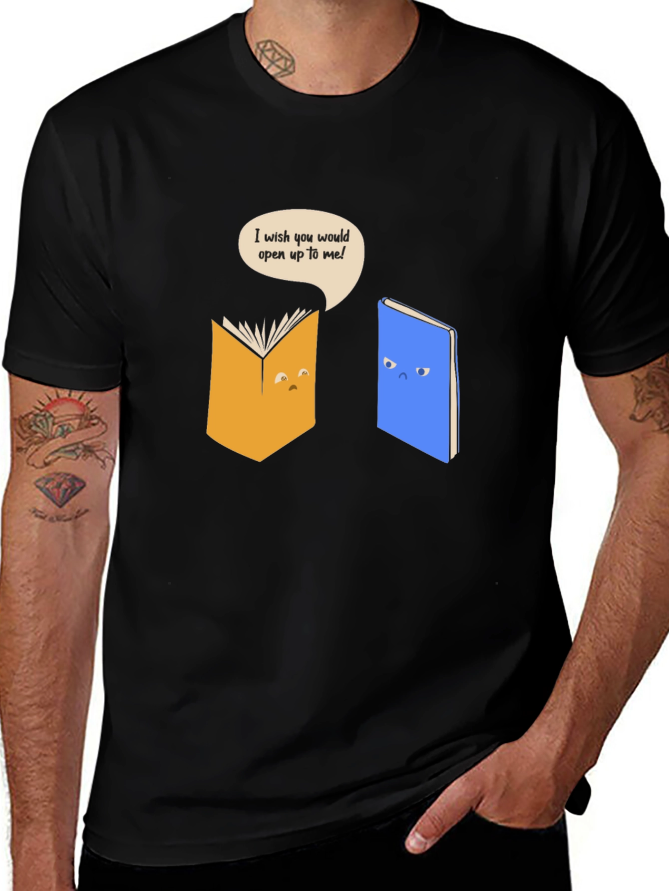 Variant 10 of Funny Book T-Shirt - Open Up!