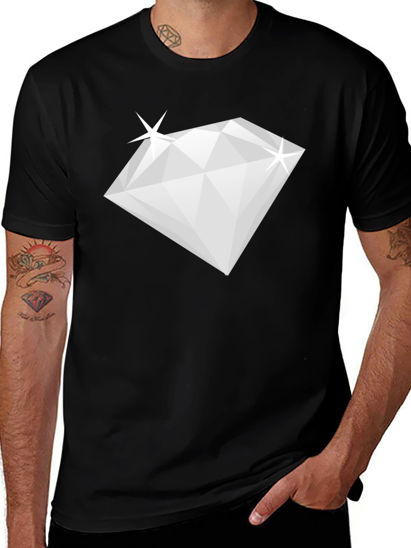 Diamond Graphic Black T-Shirt