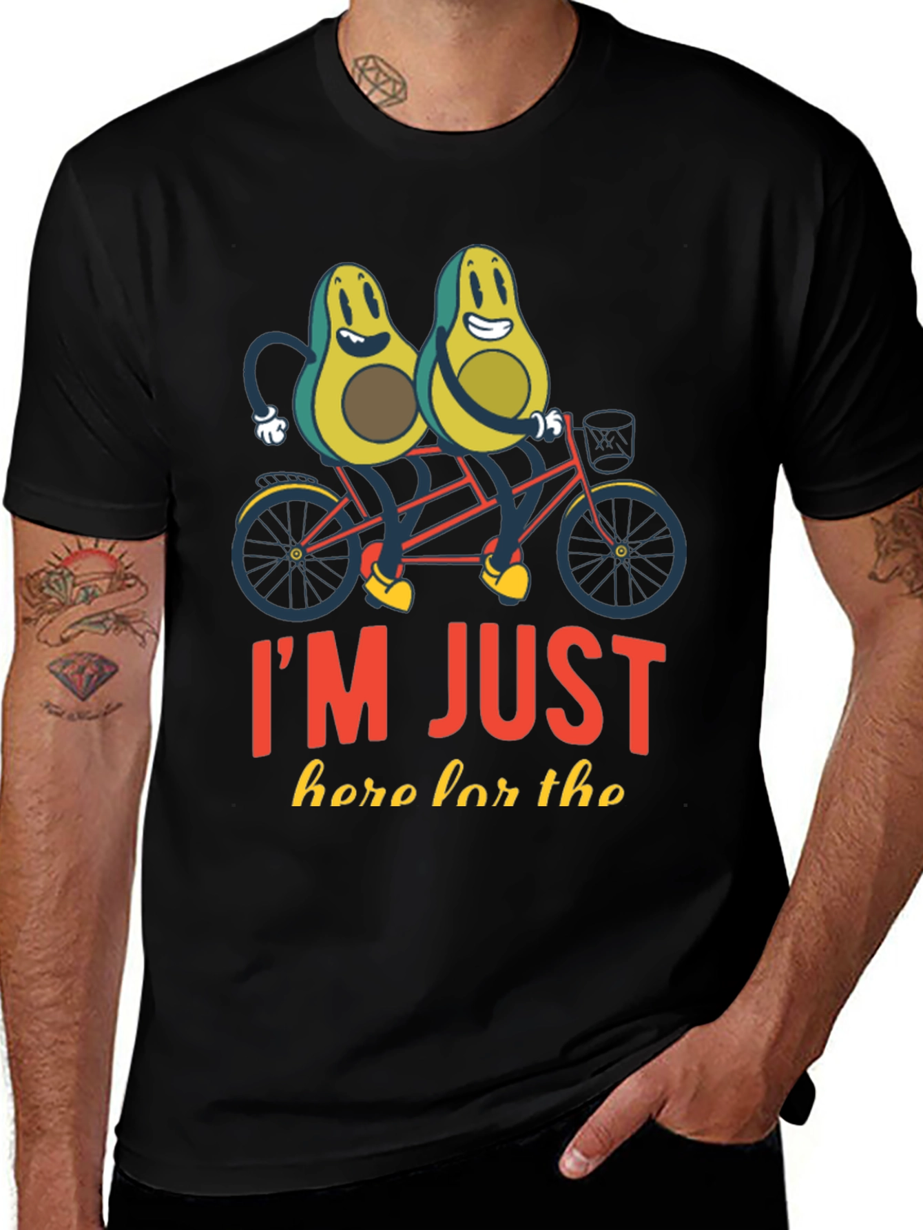 Variant 25 of Avocado Tandem Bike Graphic Tee
