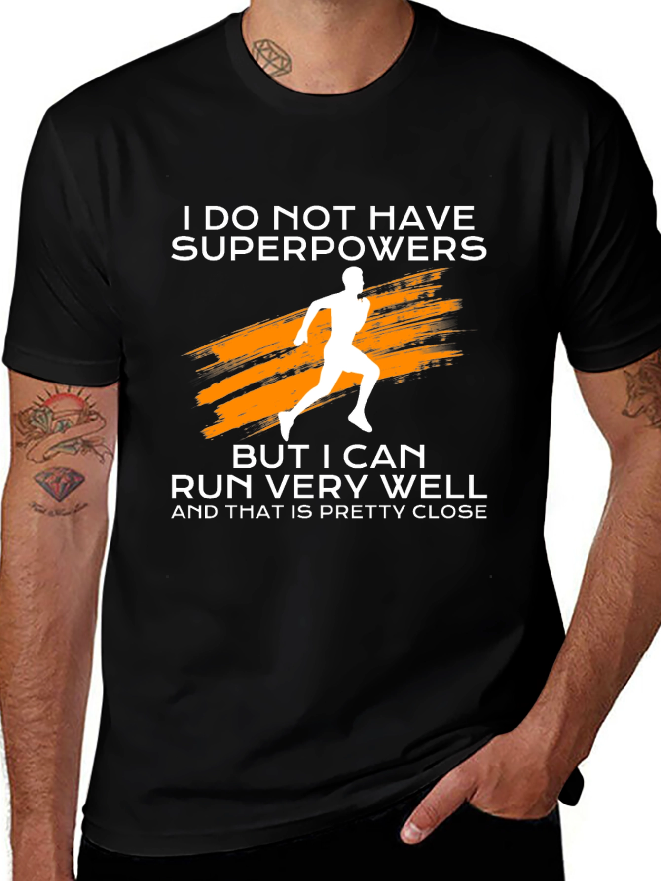Variant 21 of Funny Runner T-Shirt - No Superpowers But I Run Well