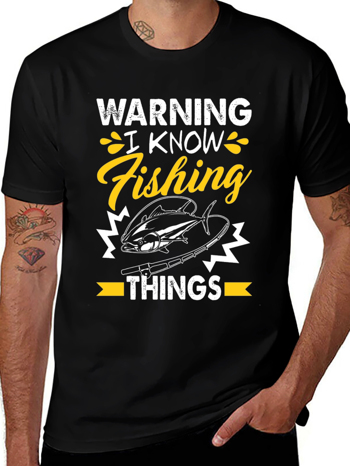 Variant 18 of Funny Fishing T-Shirt - Warning, I Know Things