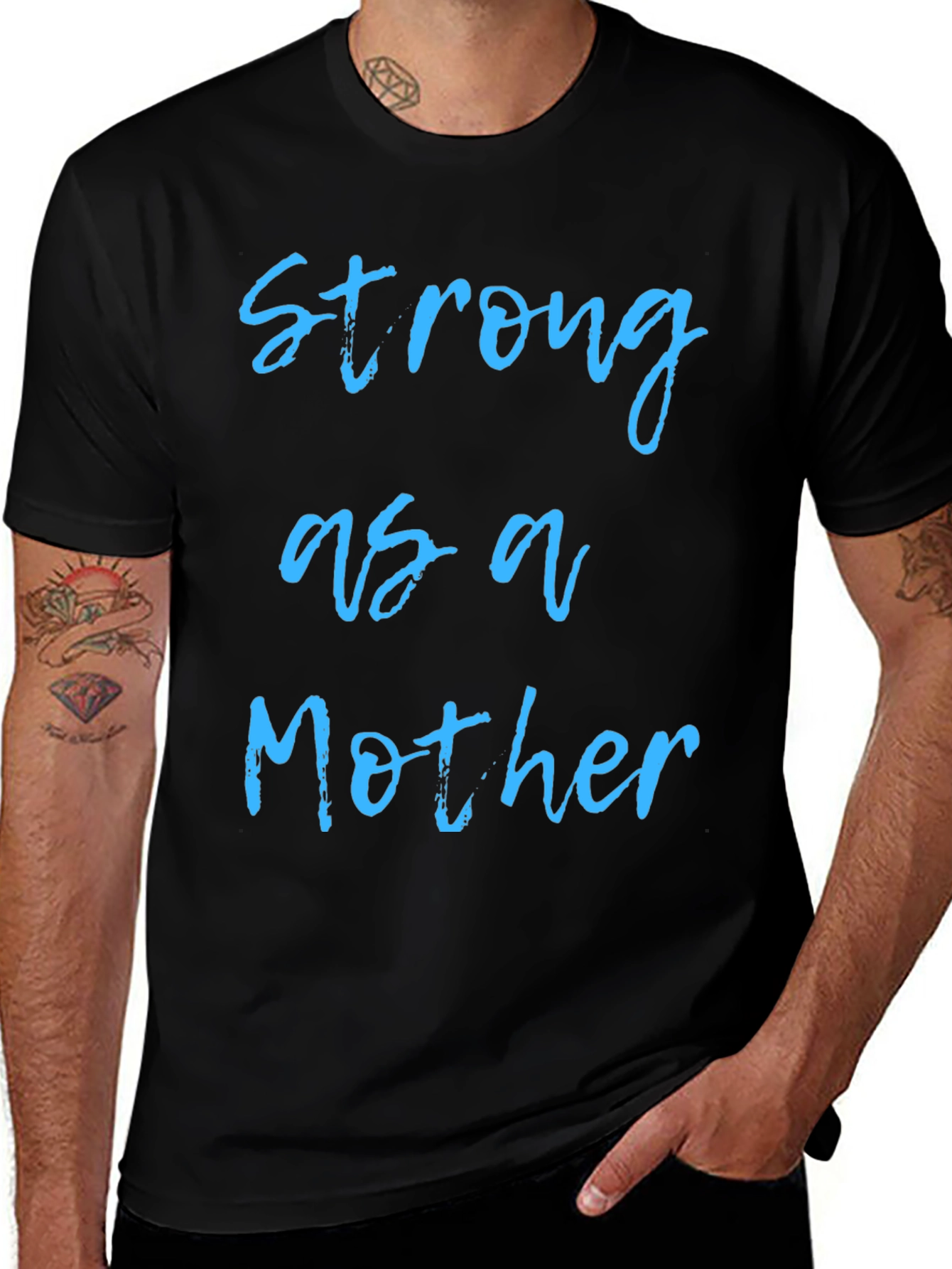 Variant 13 of Strong As A Mother Black Graphic Tee
