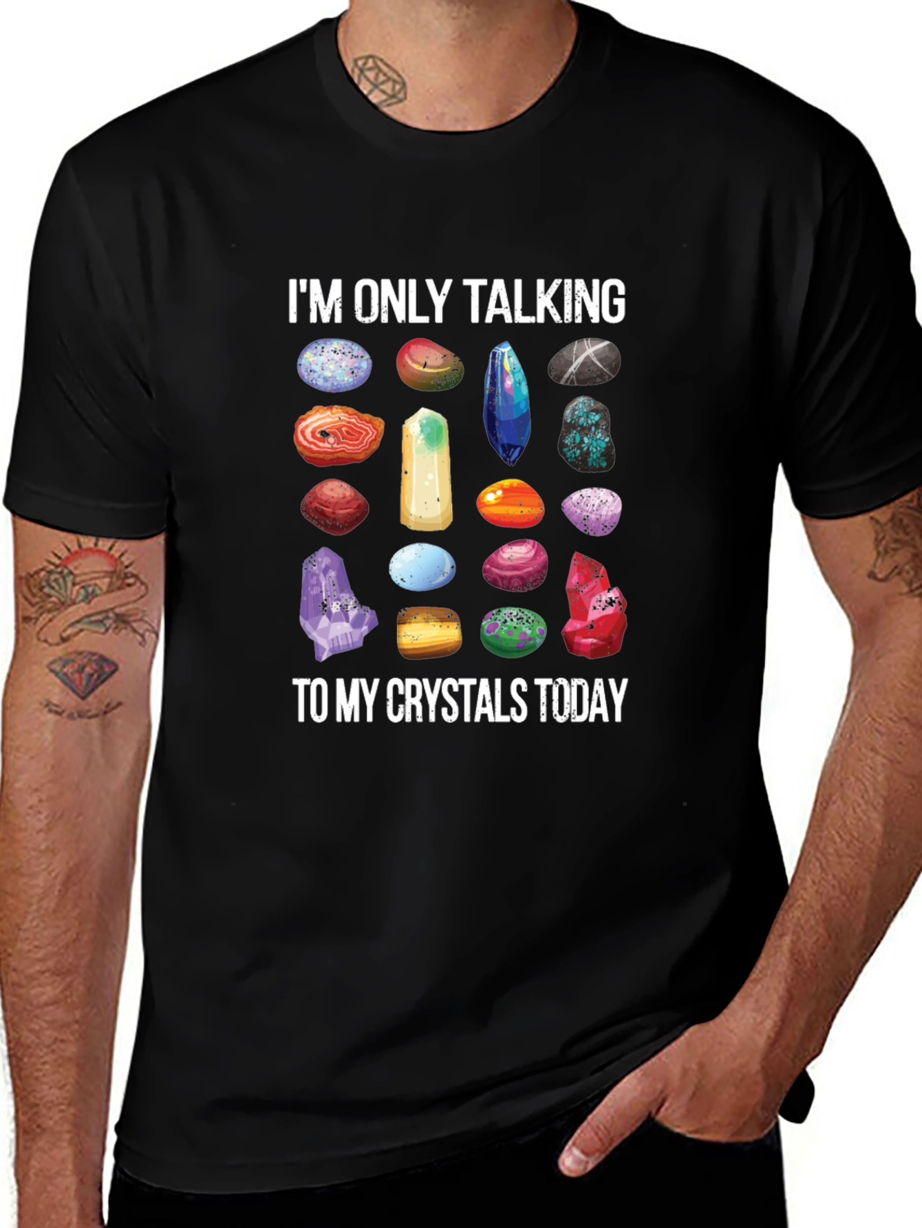 Variant 21 of Crystals Today T-Shirt - Soft Cotton Tee for Crystal Lovers