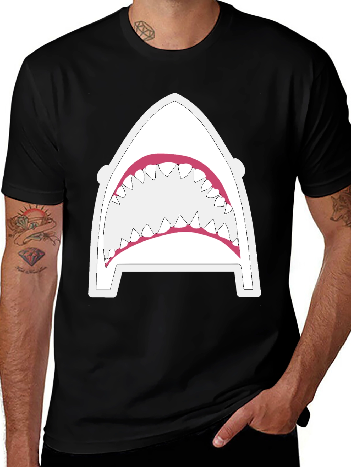 Variant 30 of Shark Attack Graphic Tee - Unique Design
